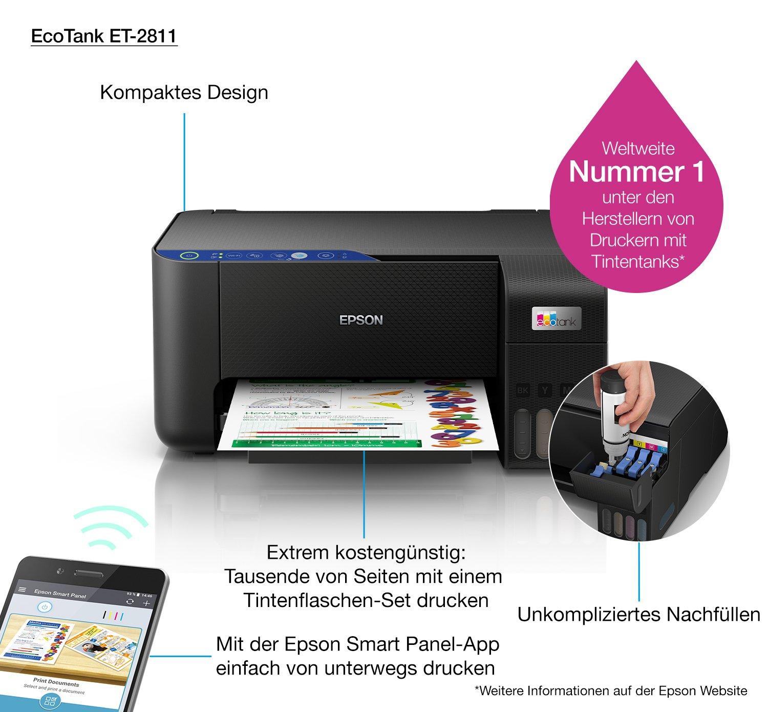 EcoTank ET-2811 | Drucker Epson Produkte | Tintenstrahldrucker | Consumer Deutschland | 