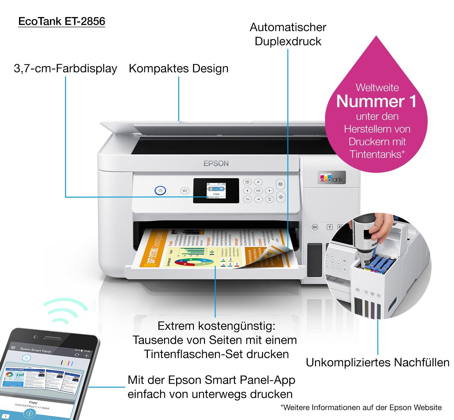ET-2856 | | | EcoTank Tintenstrahldrucker | Consumer Produkte Drucker | Österreich Epson