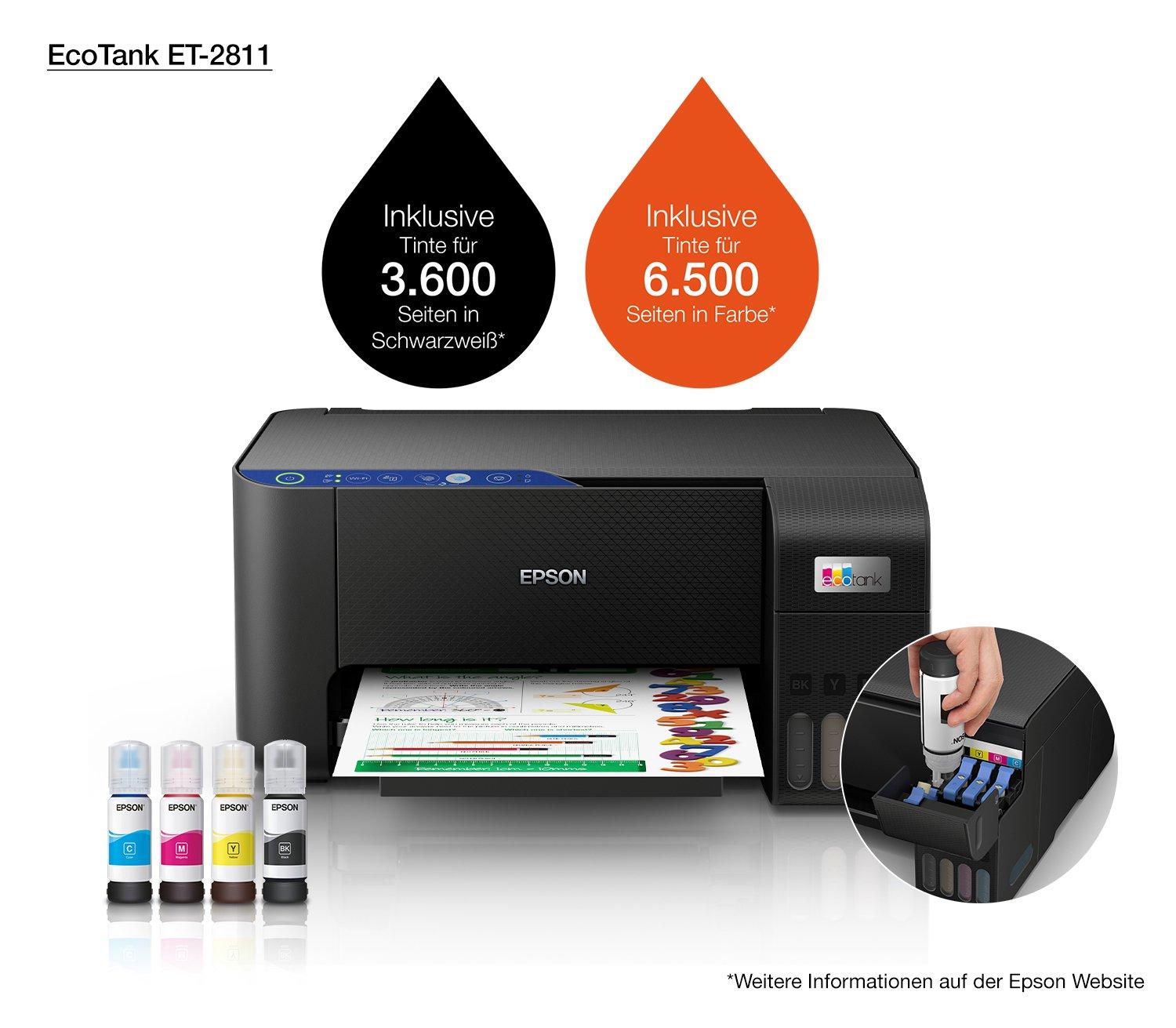 EcoTank ET-2811 | Deutschland Produkte | Consumer Epson Drucker | | Tintenstrahldrucker 