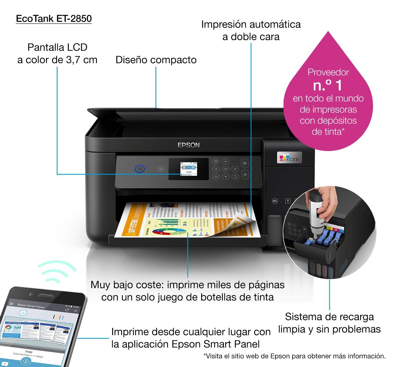 EcoTank ET-2850 | Consumo | de inyección de tinta | Impresoras Productos | Epson España