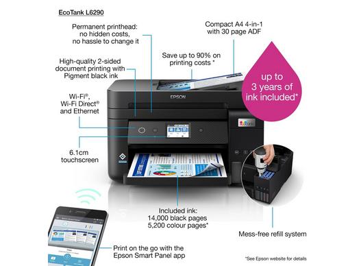EcoTank L6290 | Consumer | Inkjet Printers | Printers | Products | Epson  Europe
