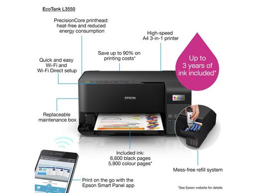 EcoTank L3550 | Consumer | Inkjet Printers | Printers | Products | Epson  Europe