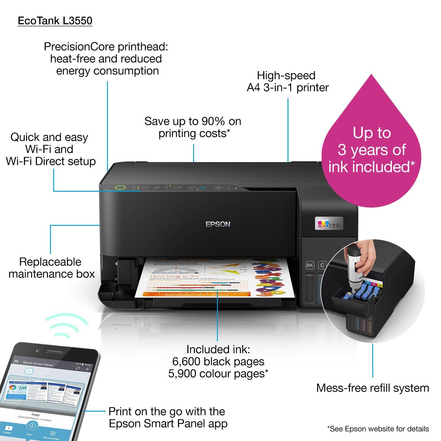 EcoTank L3550 | Consumer | Inkjet Printers | Printers | Products | Epson  Europe