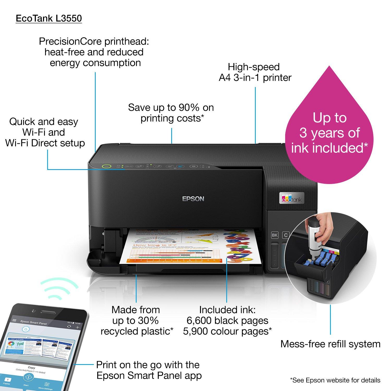 EcoTank L3550 | Consumer | Inkjet Printers | Printers | Products | Epson  Europe