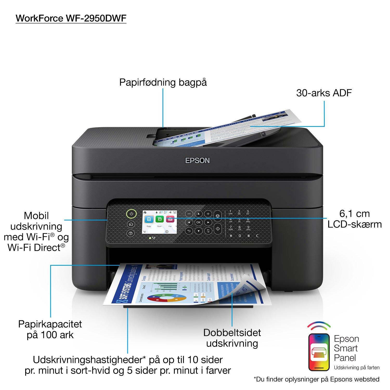 WorkForce WF-2950DWF | Inkjetprintere | Printere | Produkter | Epson Danmark