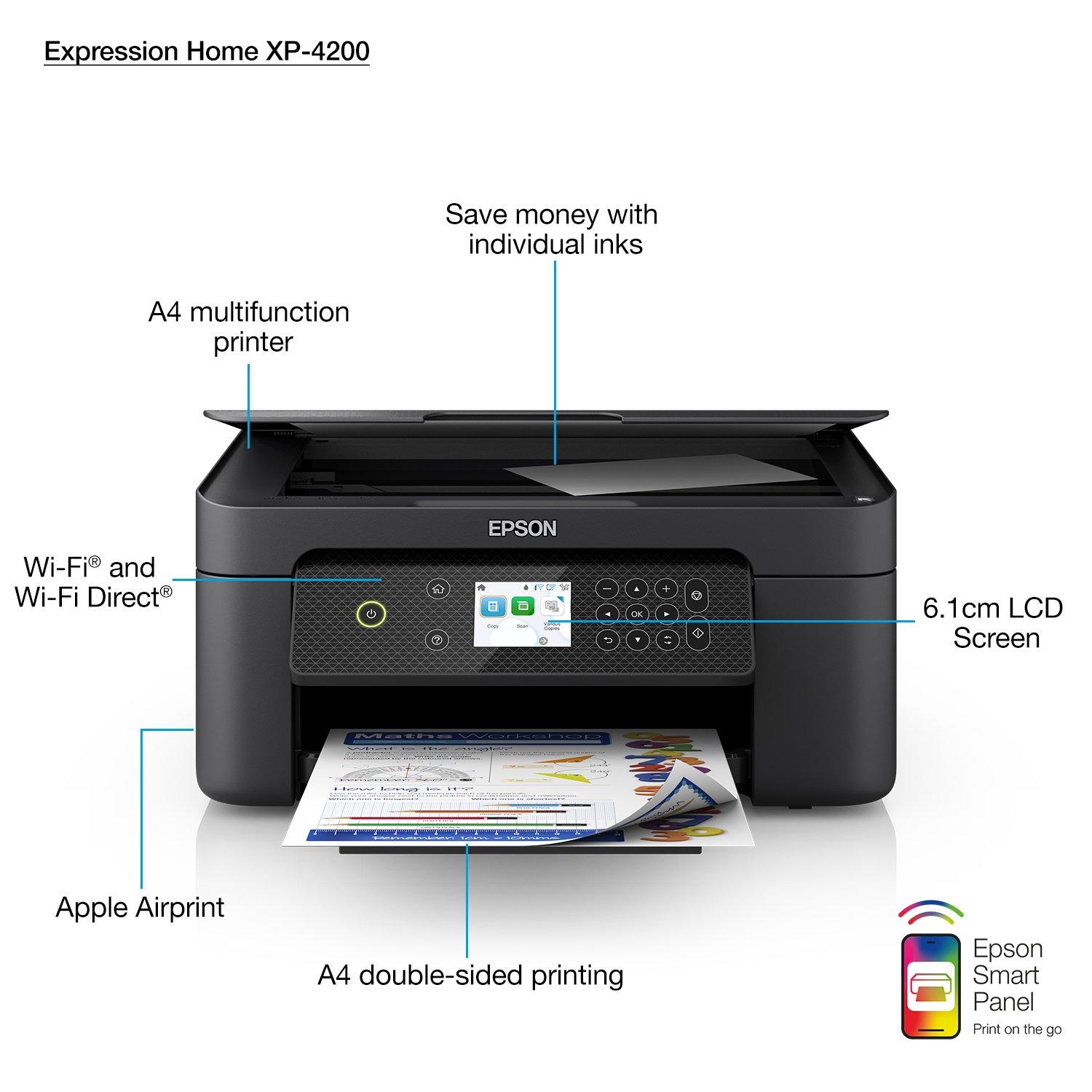 Epson Expression Home XP-4100 All-In-One Inkjet Printer w/ NO INK