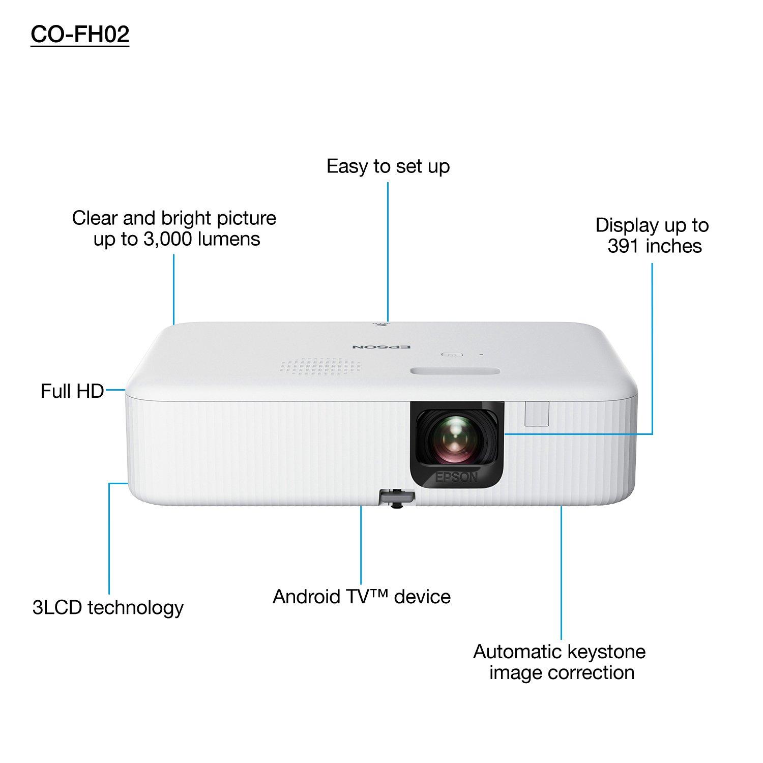 Vidéo projecteur - Epson CO-W01 3.000 Lumen FHD - HDMI / USB-A