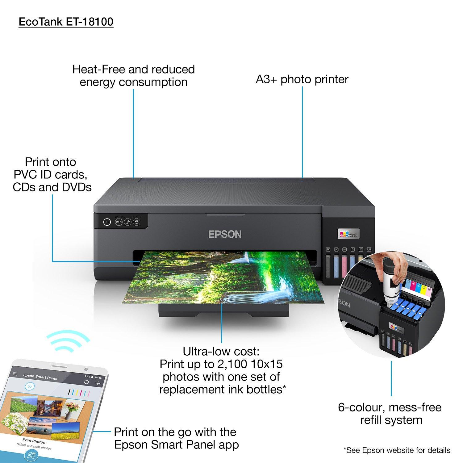 Epson EcoTank ET-18100 impresora de foto Inyección de tinta 5760 x 1440 DPI  Wifi