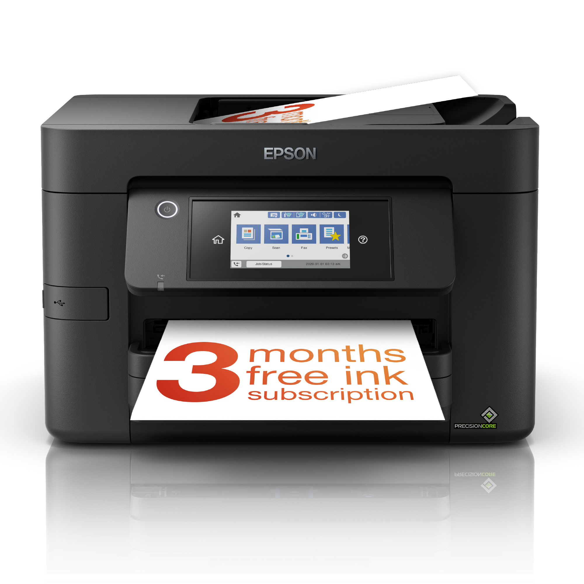 WorkForce Pro WF-4820DWF A4 Multifunction Wireless Inkjet printer with 3 months free ink with ReadyPrint Subscription*