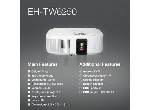 EH-TW6250 | Home Cinema | Projectors | Products | Epson Europe EH-TW6250 | Home Cinema | Projectors | Products | Epson Europe