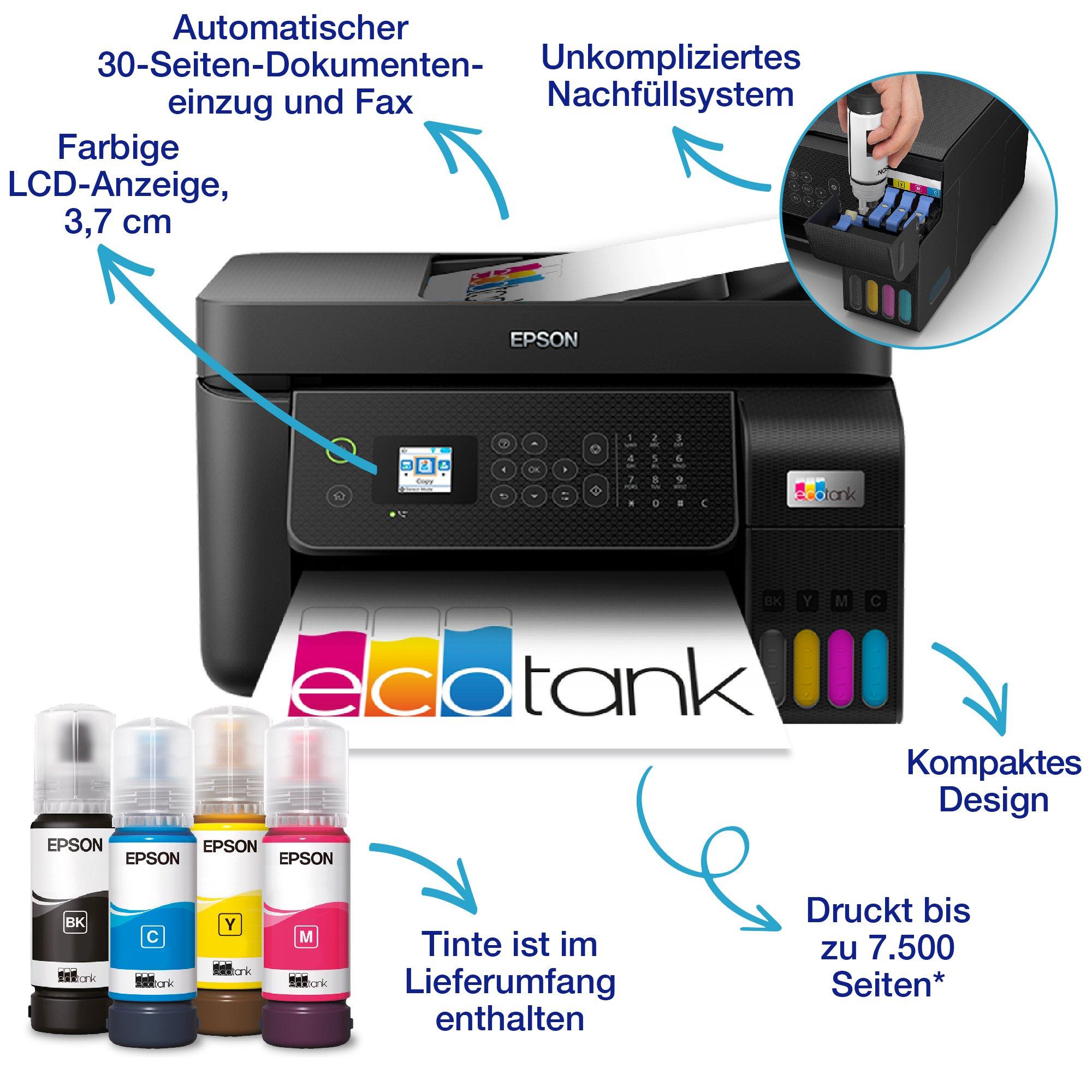 | | Produkte Drucker | ET-4800 EcoTank Tintenstrahldrucker Epson | Consumer | Deutschland