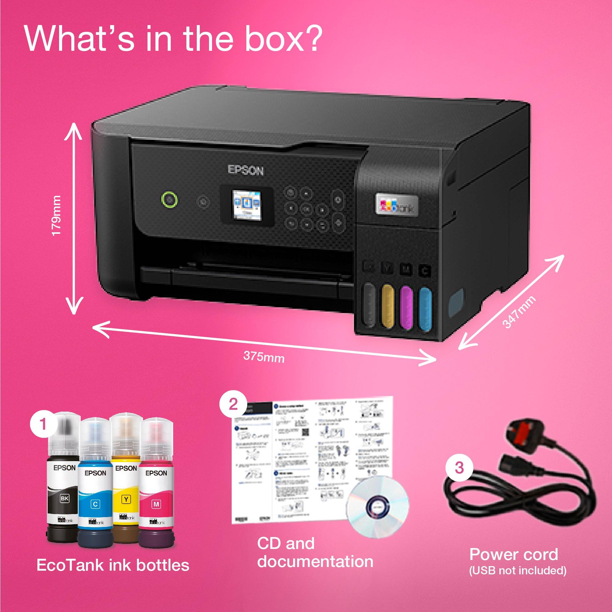 Multifunction printer EPSON EcoTank ET-2820 ink-printer without cartridges,  copy, scanner, WiFi, iPrint - AliExpress