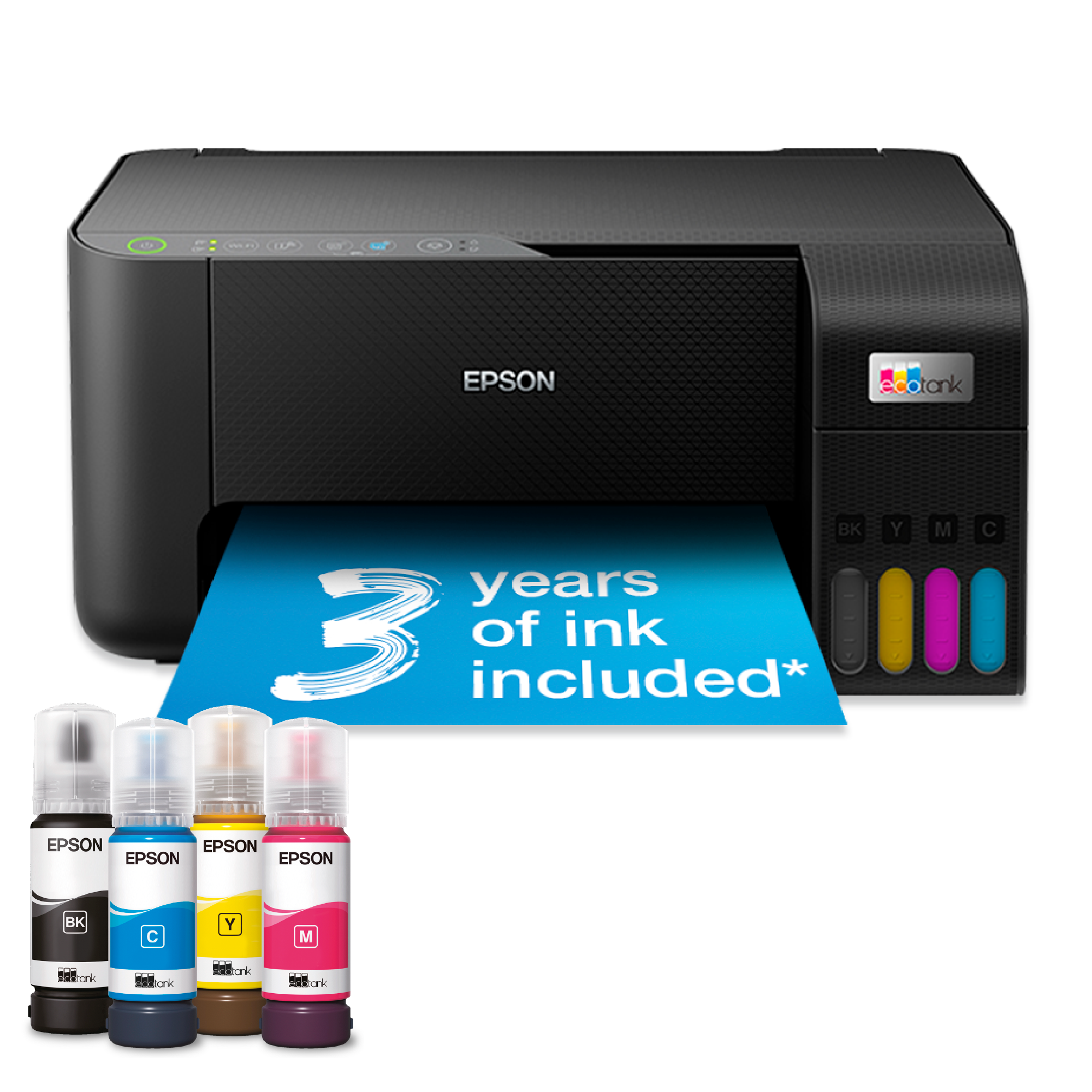 Epson EcoTank ET 2810 Inkjet Printer With Full Inks .