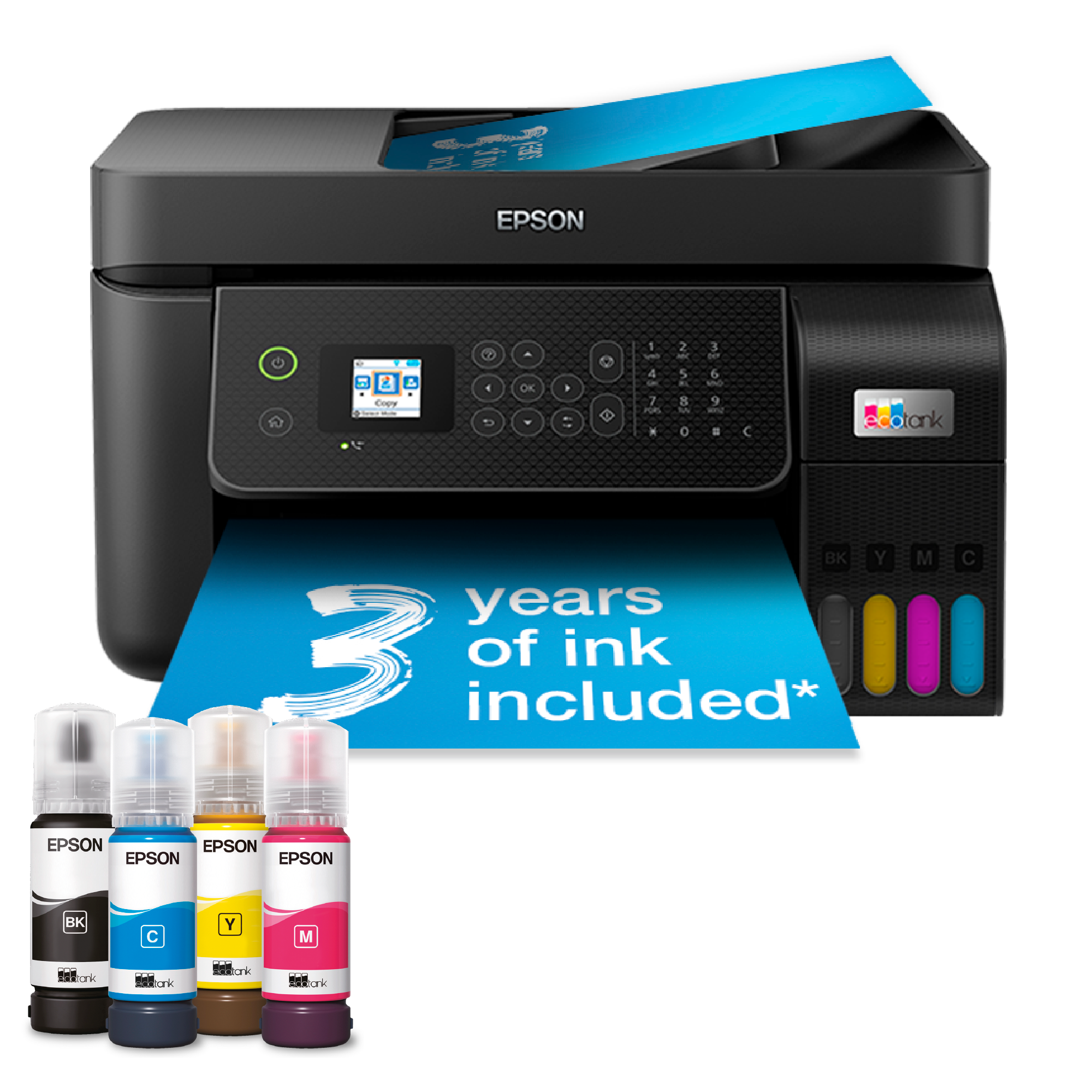 EcoTank ET-4800 A4 Multifunction Wi-Fi Ink Tank Printer, With Up To 3 Years Of Ink Included*