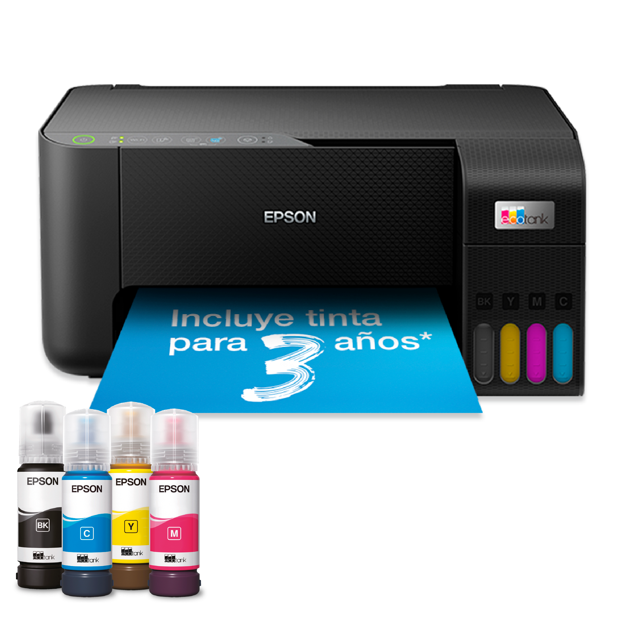 Impresora multifunción EcoTank ET-2815 A4 con depósito de tinta, conexión Wi-Fi y hasta 3 años de tinta incluida