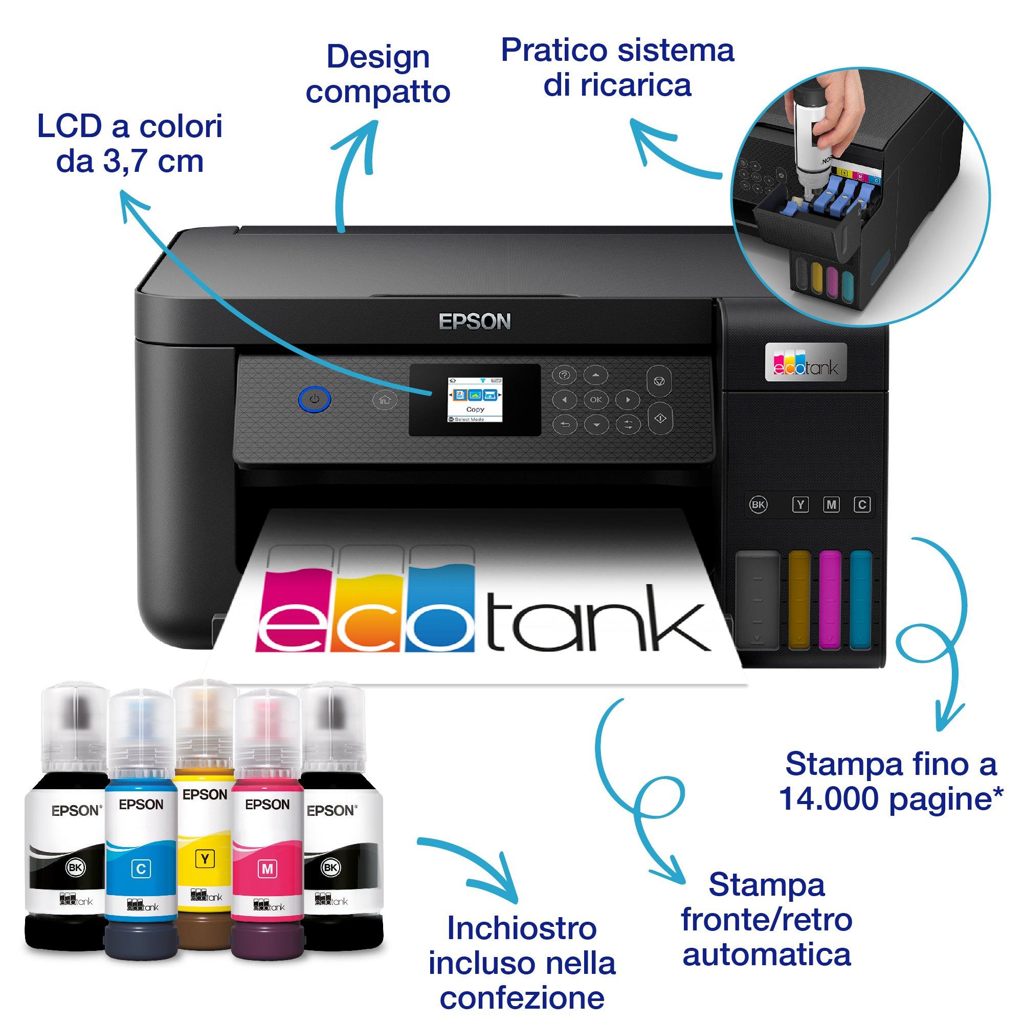 Stampanti Epson EcoTank con cartucce ricaricabili 