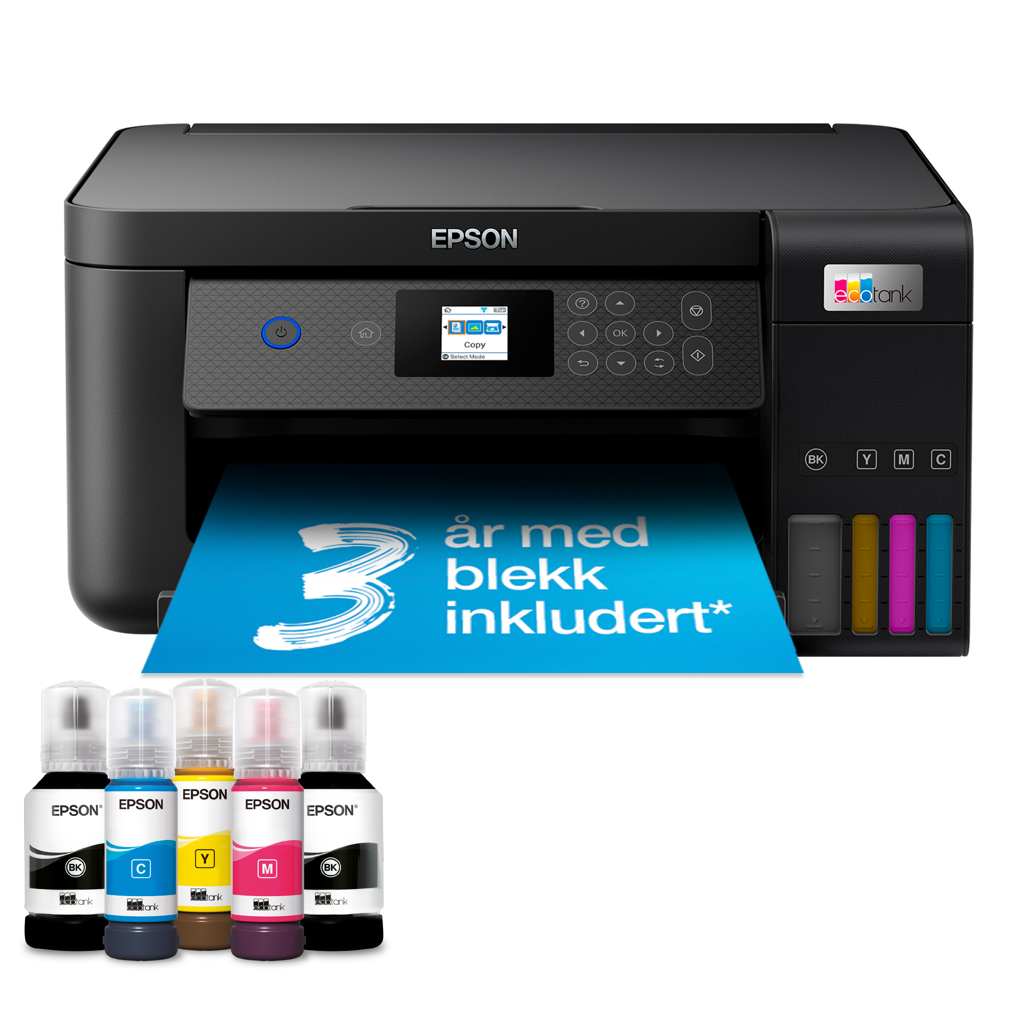 EcoTank ET-2851 A4 multifunksjonell Wi-Fi-blekktankskriver med opptil 3 års blekk inkludert