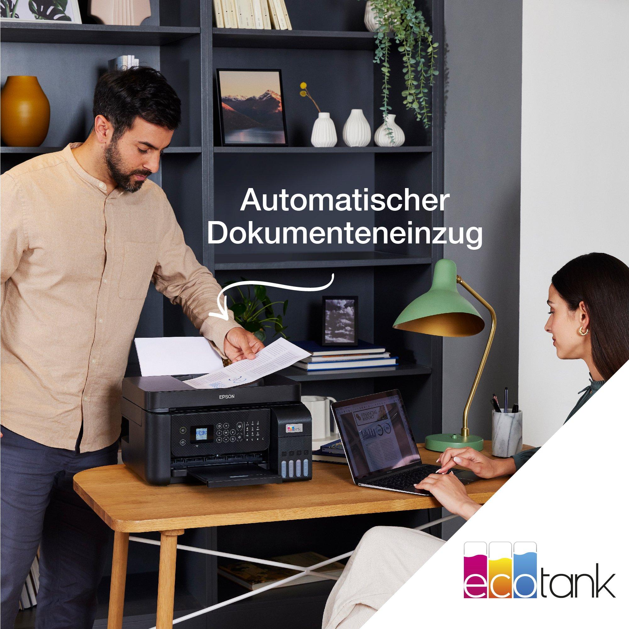 EcoTank ET-3850 WLAN Tintentank-Drucker – Bis Zu 3 Jahre Tinte Inklusive, Spart Bis Zu 90% Druckkosten
