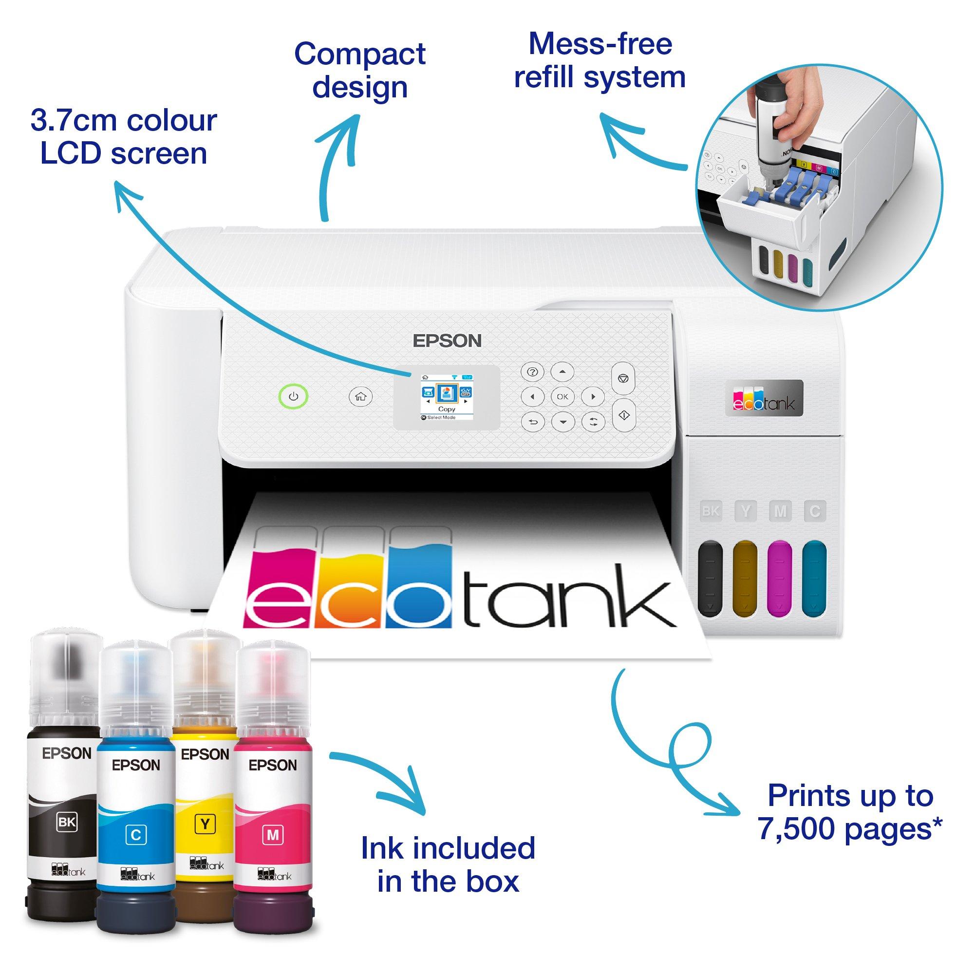 EcoTank ET-2826 EcoTank series search by printer model Epson Ink