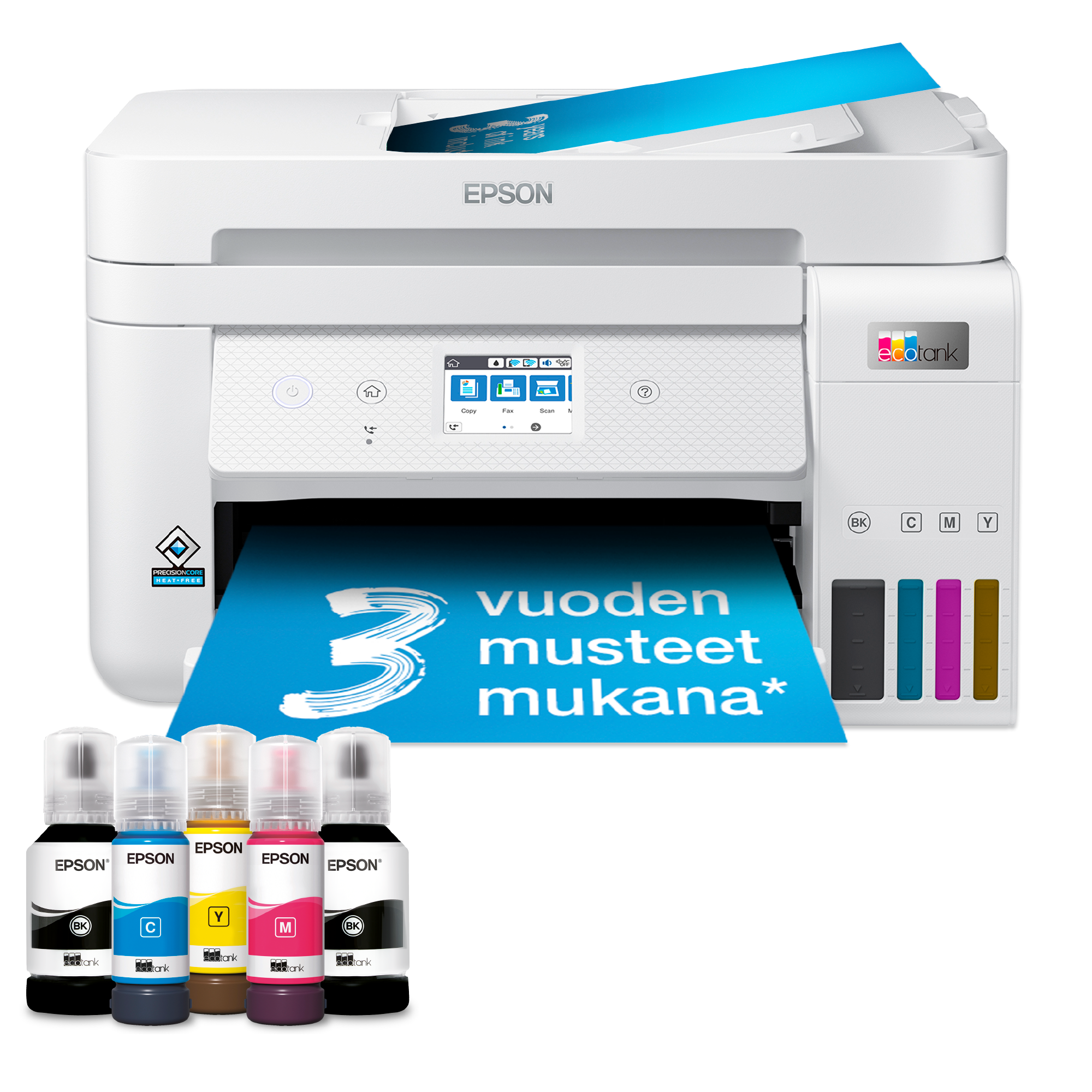 EcoTank ET-4856 A4-monitoimitulostin – Wi-Fi, mustesäiliöt ja mukana jopa 3 vuoden musteet