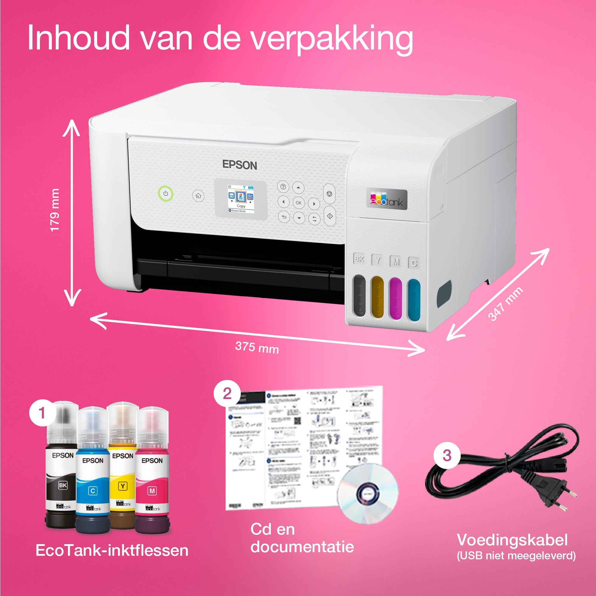 EcoTank ET-2826 whats in the box