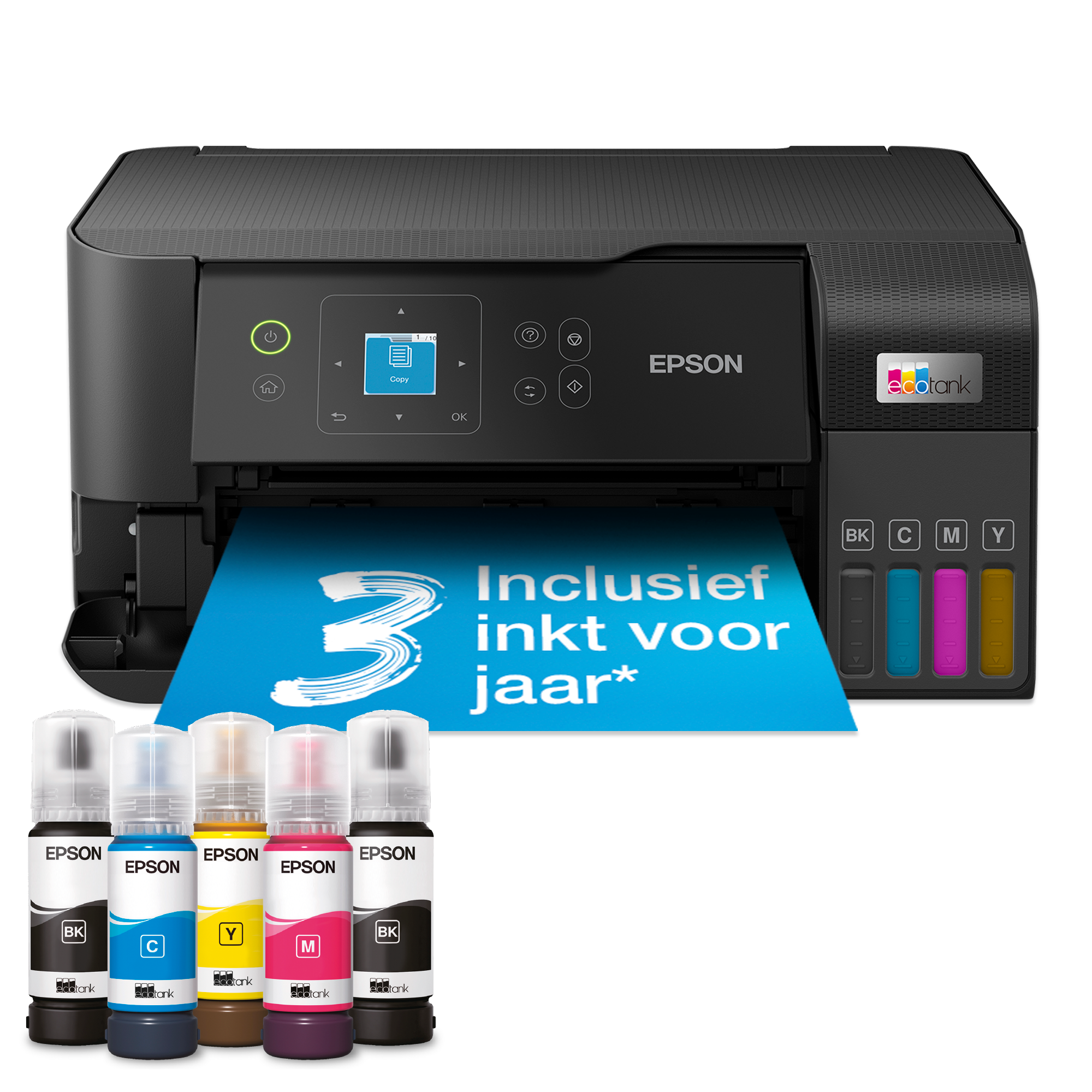 EcoTank ET-2840 multifunctionele A4 Wi-Fi-printer met inkttank, inclusief tot 3 jaar inkt