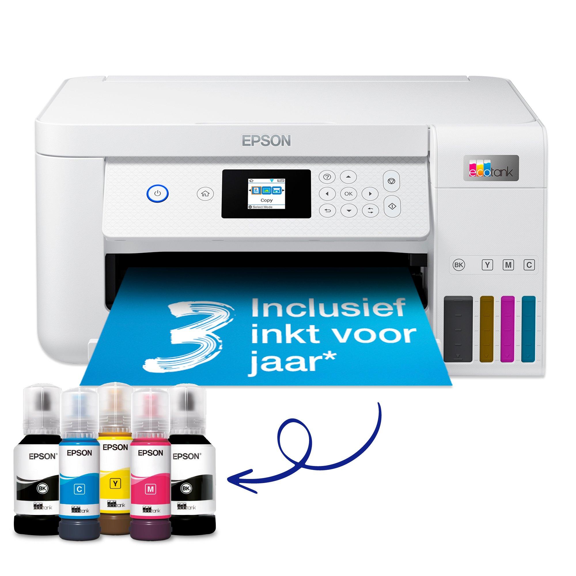 EcoTank ET-2856 multifunctionele A4 Wi-Fi-printer met inkttank, inclusief tot 3 jaar inkt
