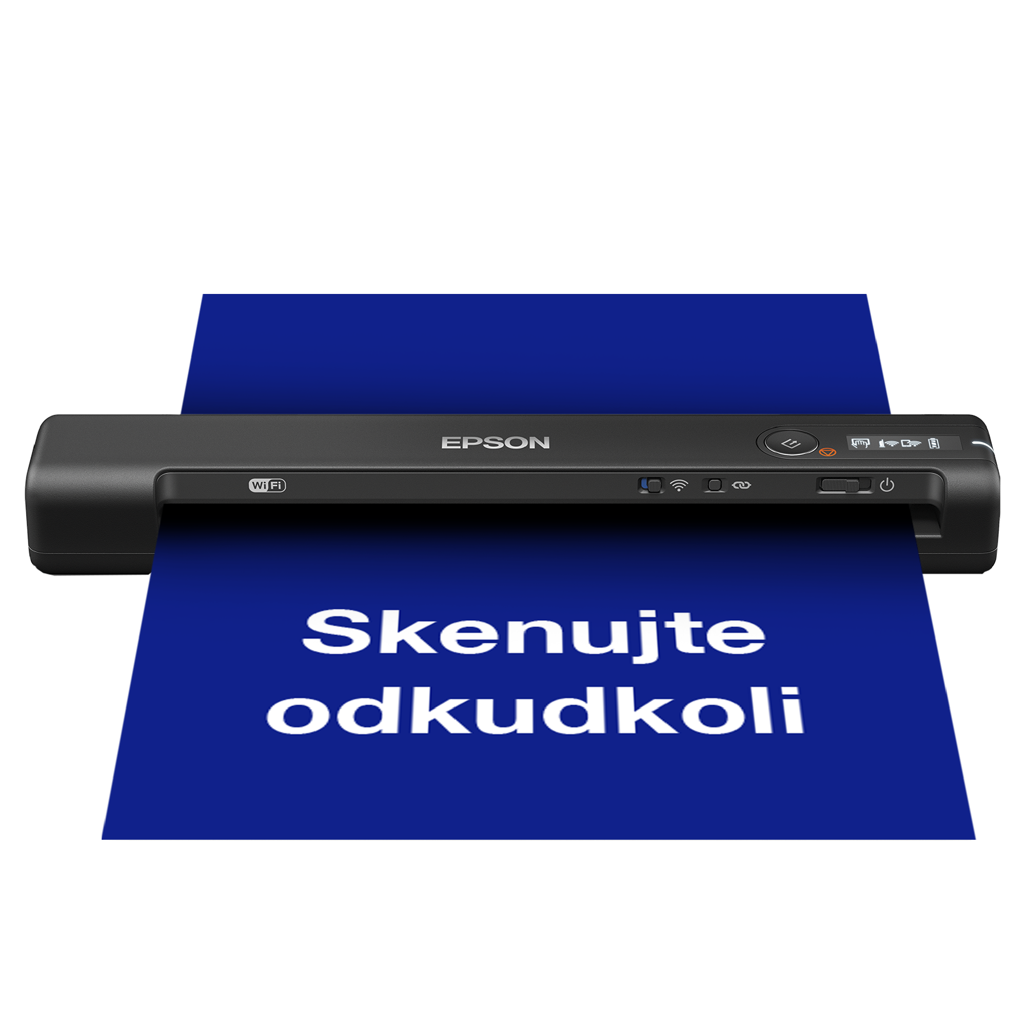 Rychlý bezdrátový mobilní skener WorkForce ES-60W A4 s Wi-Fi připojením, technologií Epson ScanSmart a LCD panelem