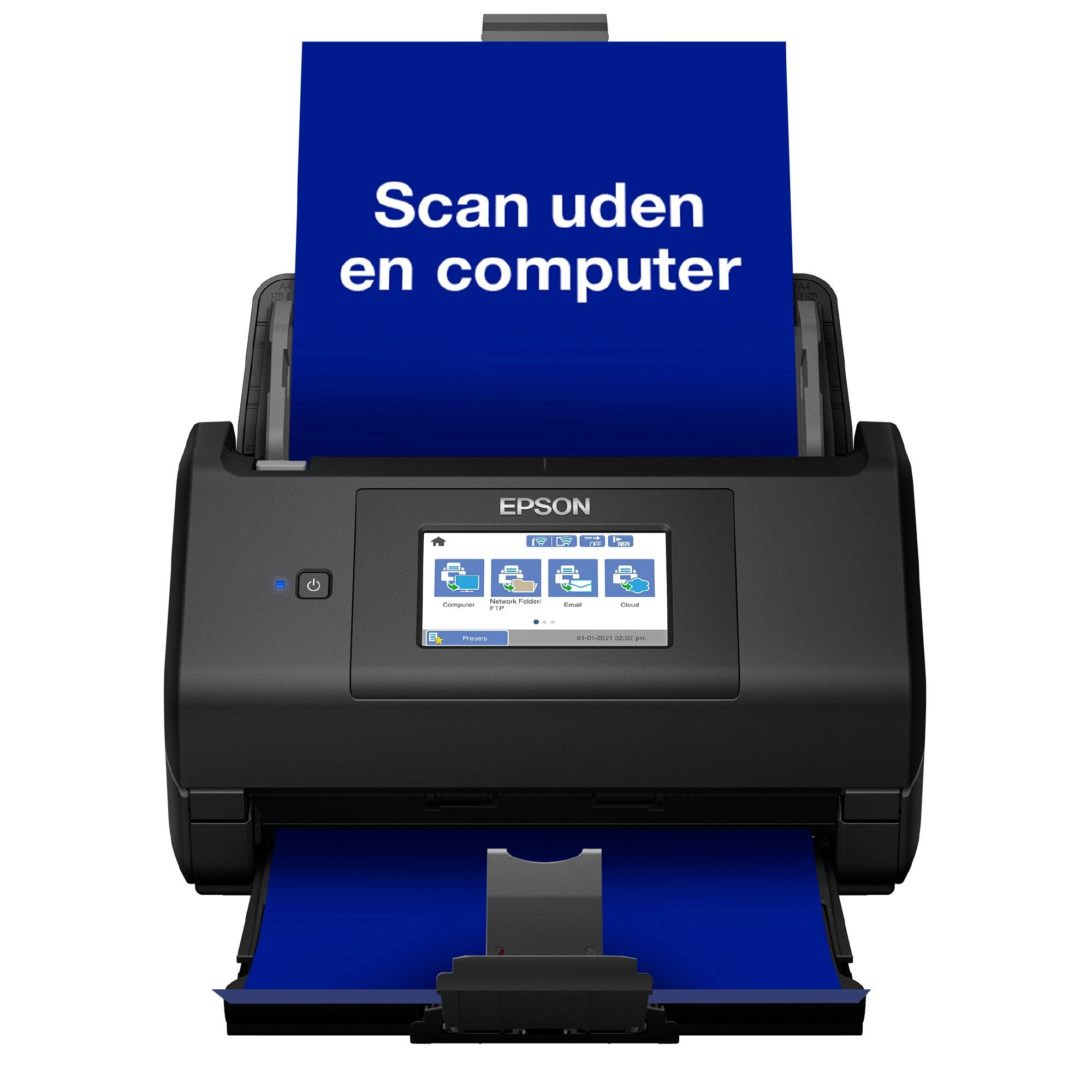 WorkForce ES-580W A4 automatisk duplexscanner med Wi-Fi og brugervenlig berøringsskærm