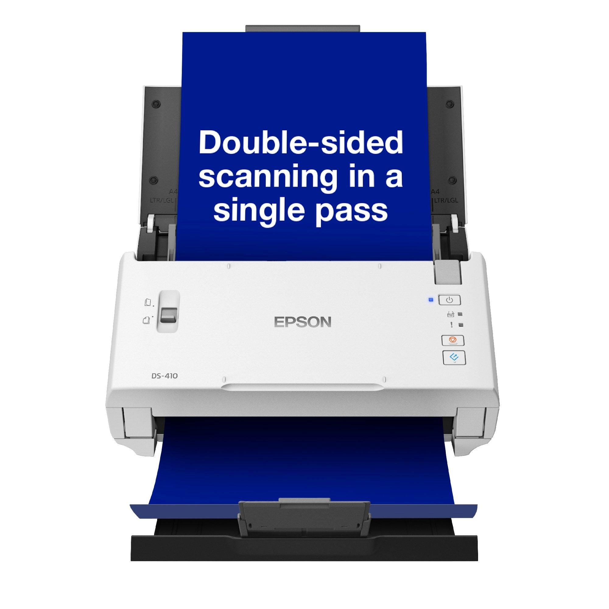 WorkForce DS-410 A4 compact sheet-fed business scanner with 50-sheet ADF and Epson's Document Capture Pro software