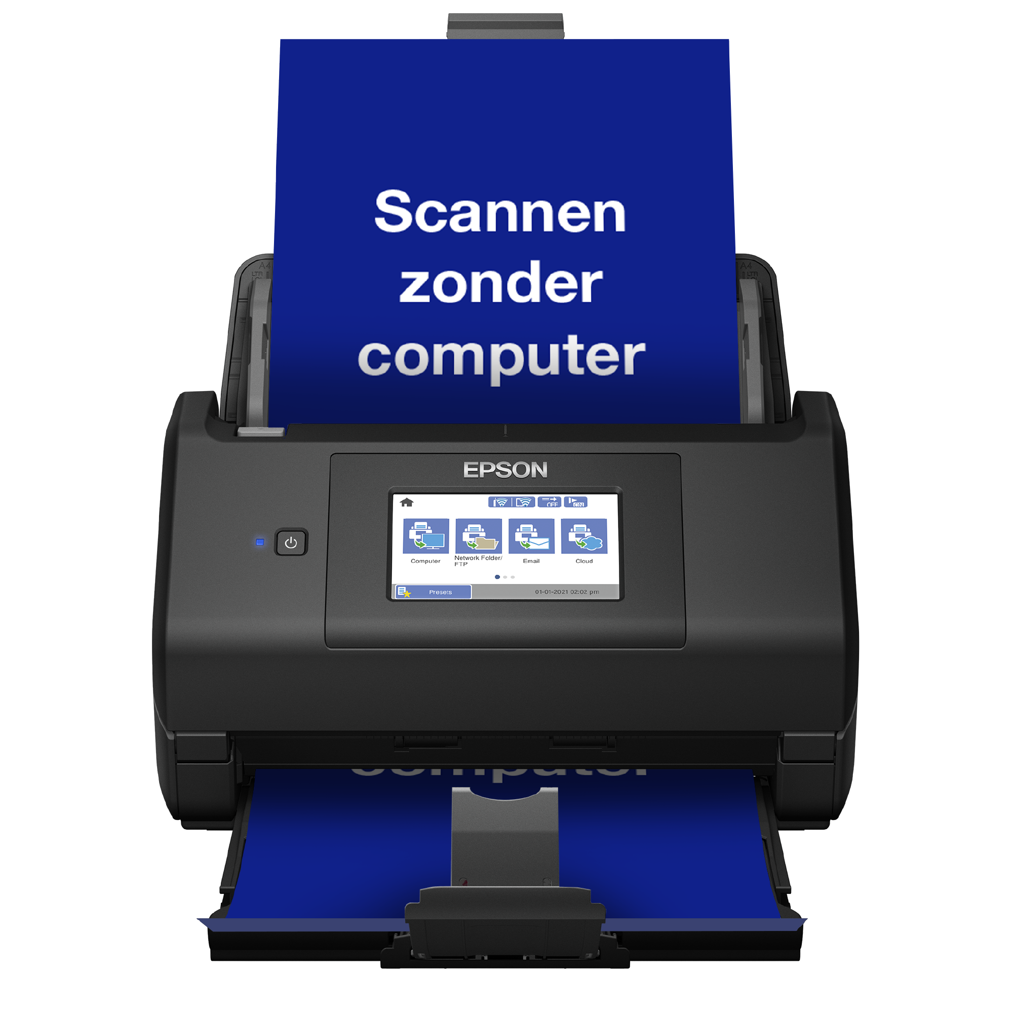 WorkForce ES-580W, A4 automatische duplexscanner met Wi-Fi en gebruiksvriendelijk touchscreen