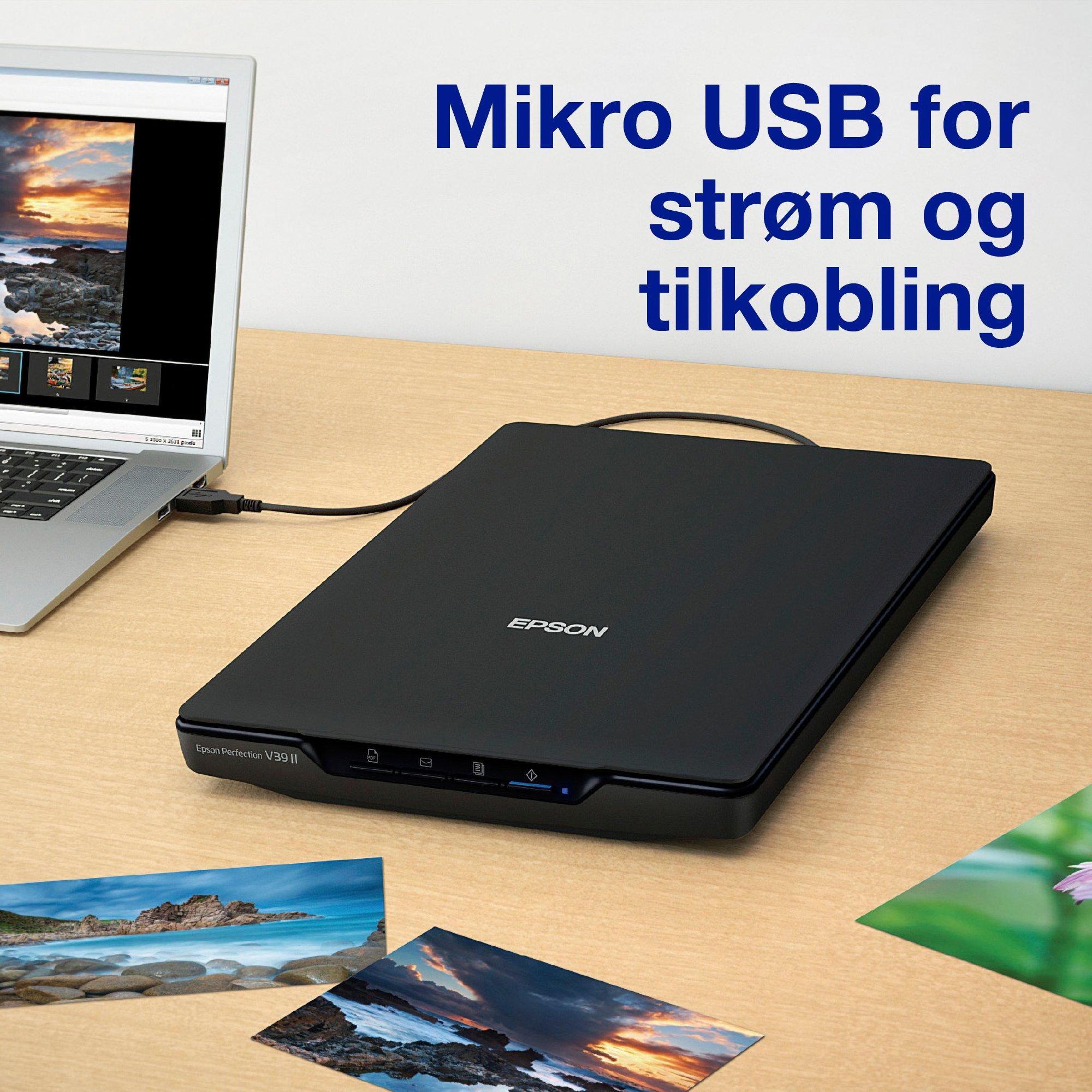 Perfection V39II A4 flatbed-, foto- og dokumentskanner med stativ