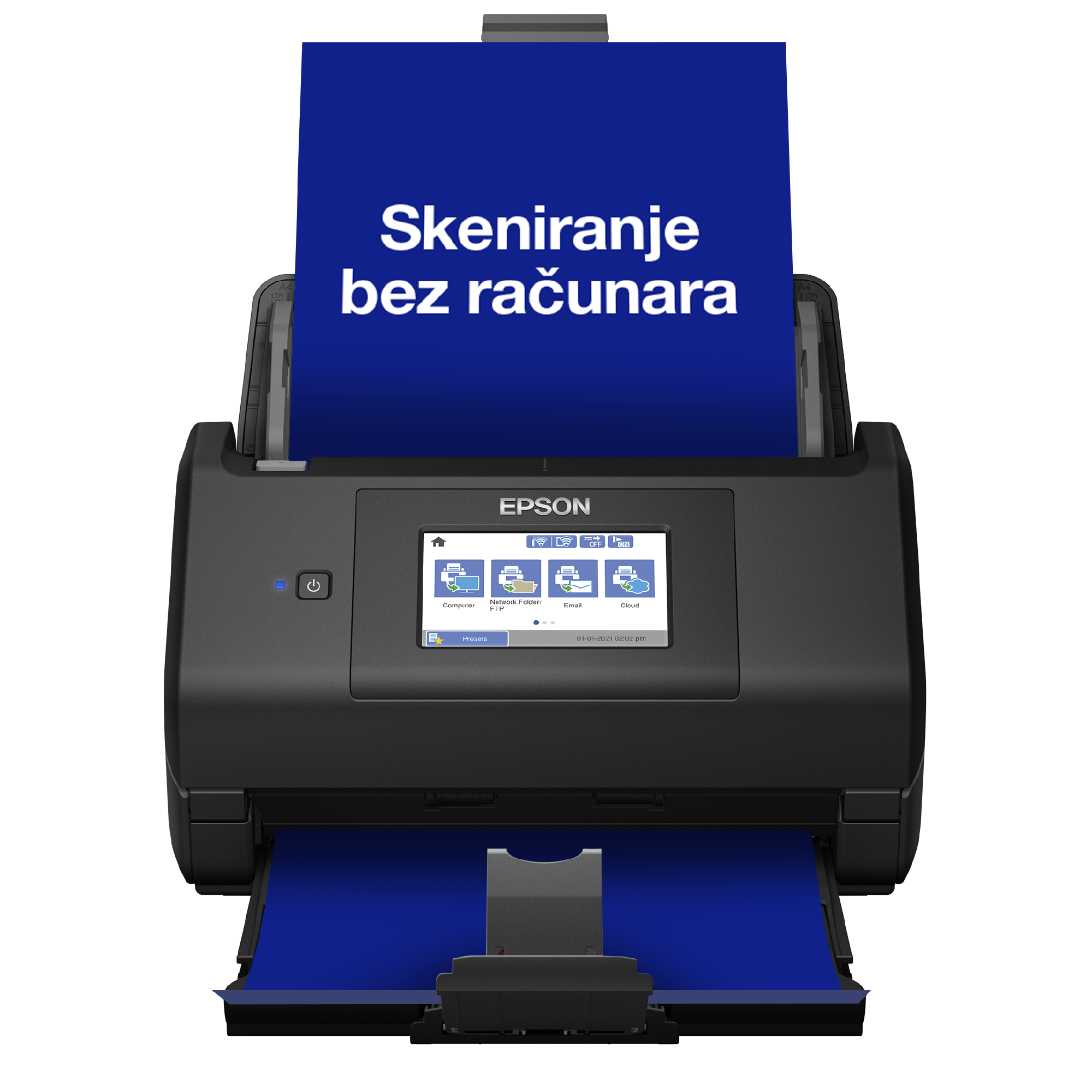 WorkForce ES-580W, A4 skener sa automatskim dvostranim skeniranjem, Wi-Fi vezom i jednostavnim ekranom osetljivim na dodir
