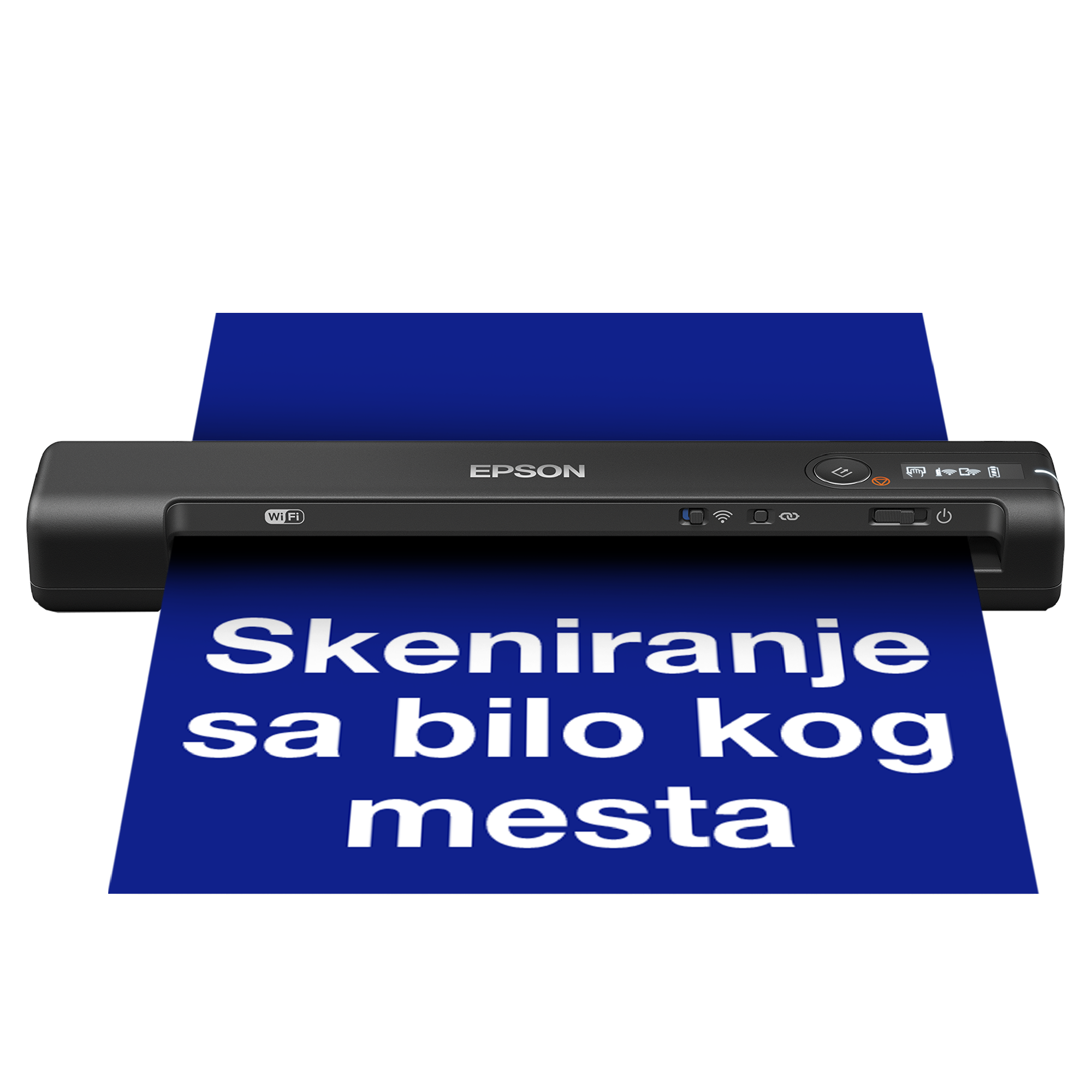 WorkForce ES-60W, bežični mobilni skener formata A4 sa Wi-Fi vezom, Epson ScanSmart tehnologijom i LCD panelom