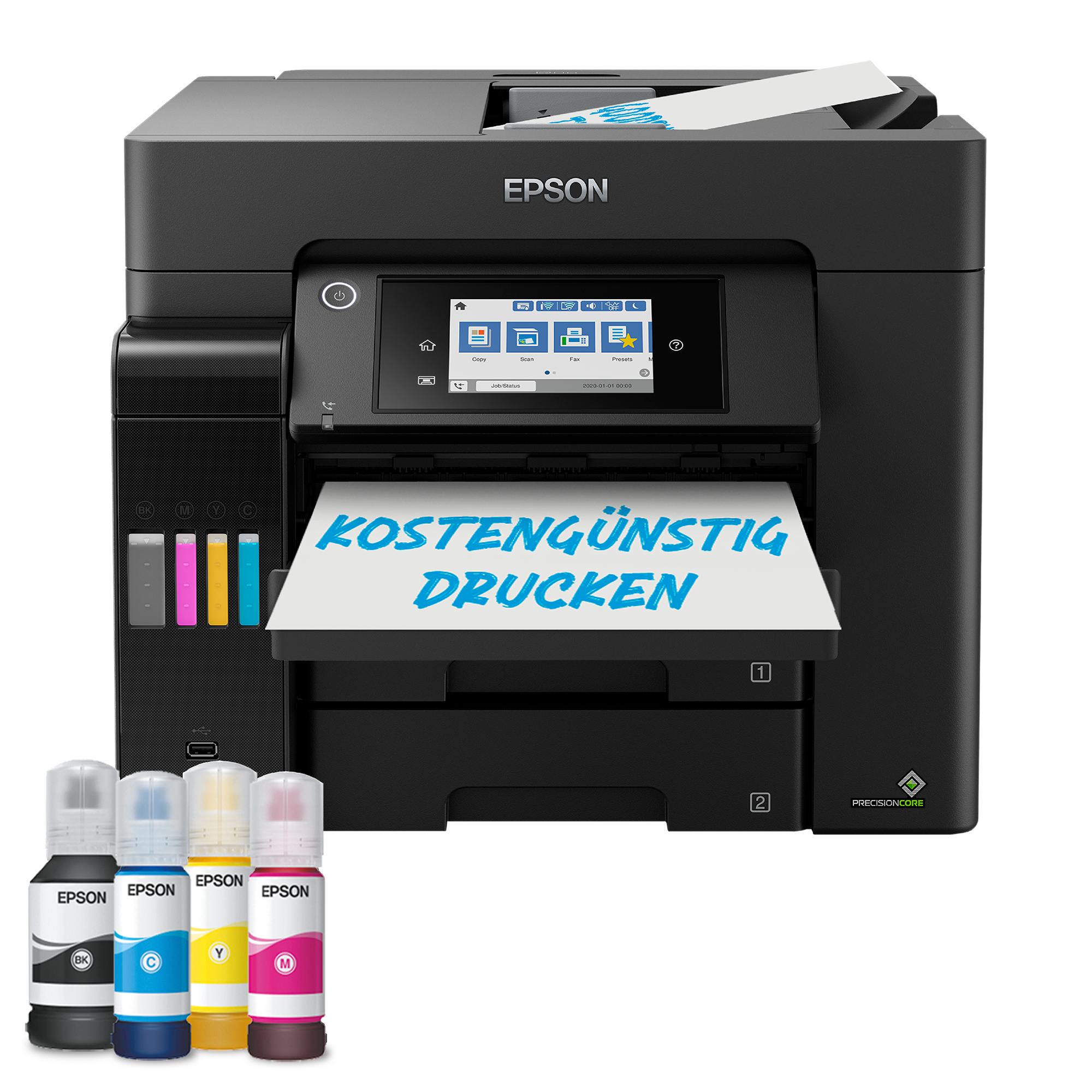 EcoTank ET-5855 DIN-A4-Multifunktions-Wi-Fi-Tintentankdrucker mit Fax