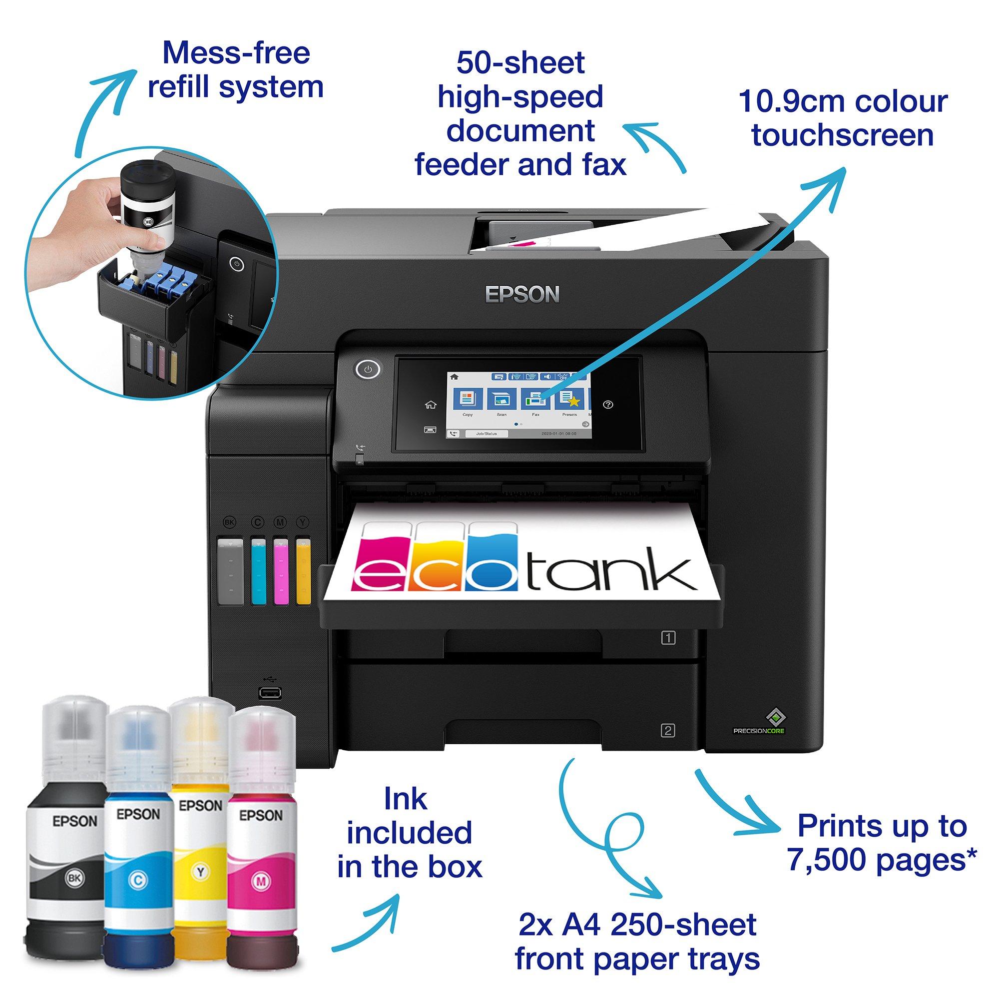 EcoTank ET-5805 A4 Multifunction Wi-Fi Ink Tank Printer with Fax
