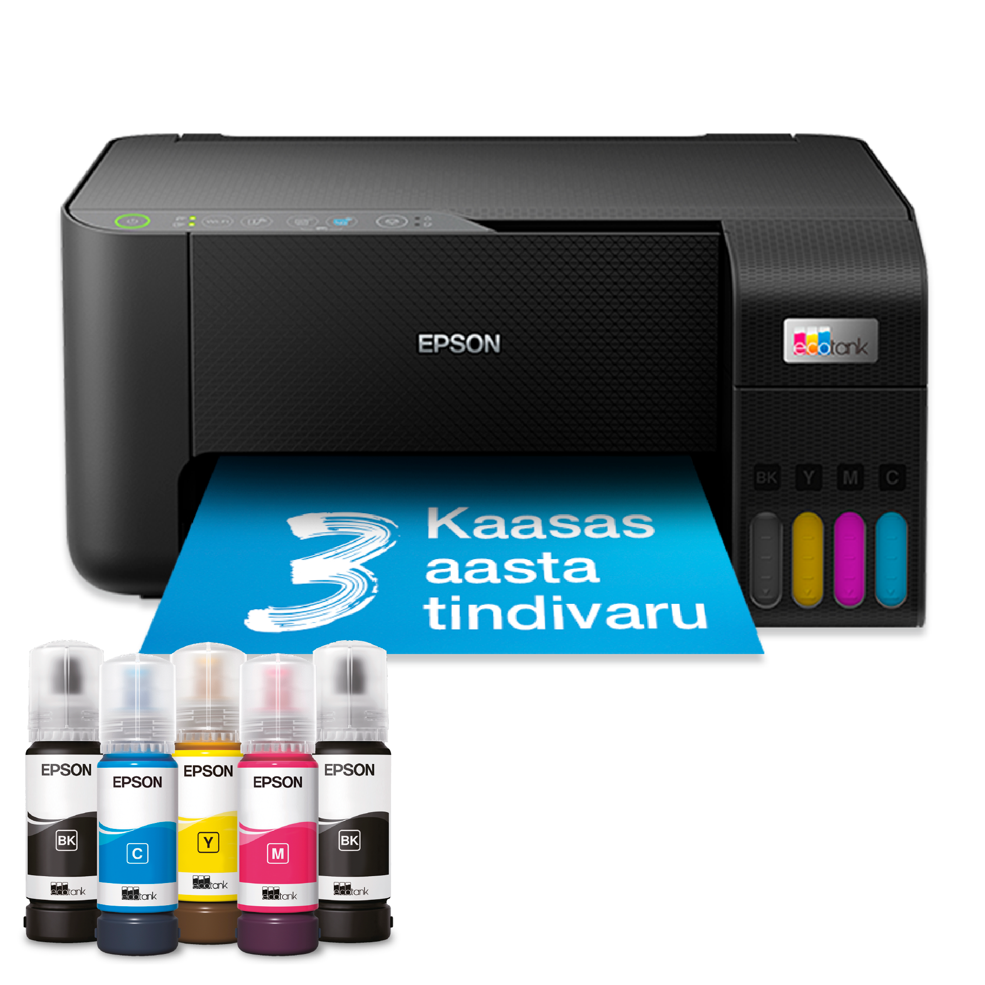EcoTank L3250 multifunktsionaalne tindimahutiga Wi-Fi A4 printer, kaasas kuni 3 aasta jagu tinti