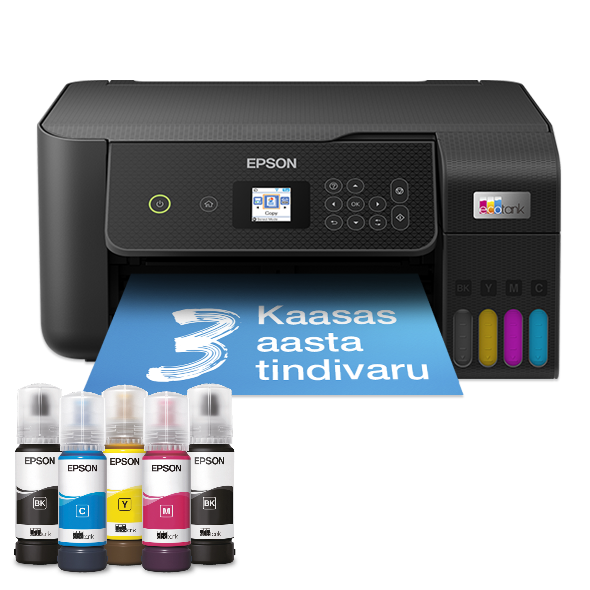 EcoTank L3260 multifunktsionaalne tindimahutiga Wi-Fi A4 printer, kaasas kuni 3 aasta jagu tinti