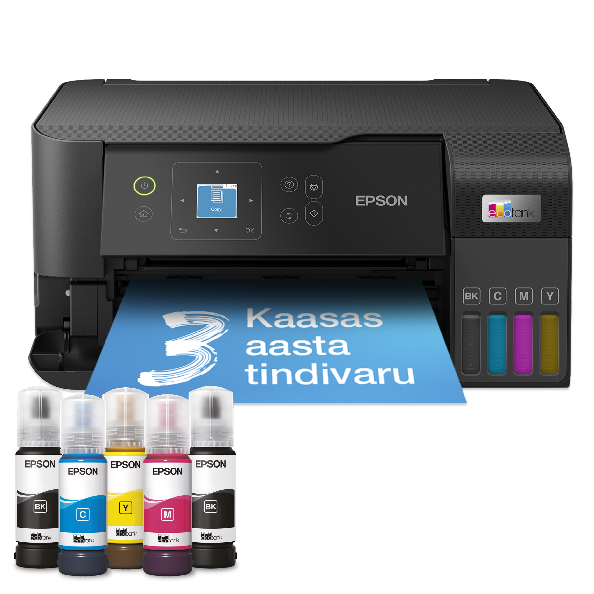 EcoTank L3560 multifunktsionaalne tindimahutiga Wi-Fi A4 printer, kaasas kuni 3 aasta jagu tinti