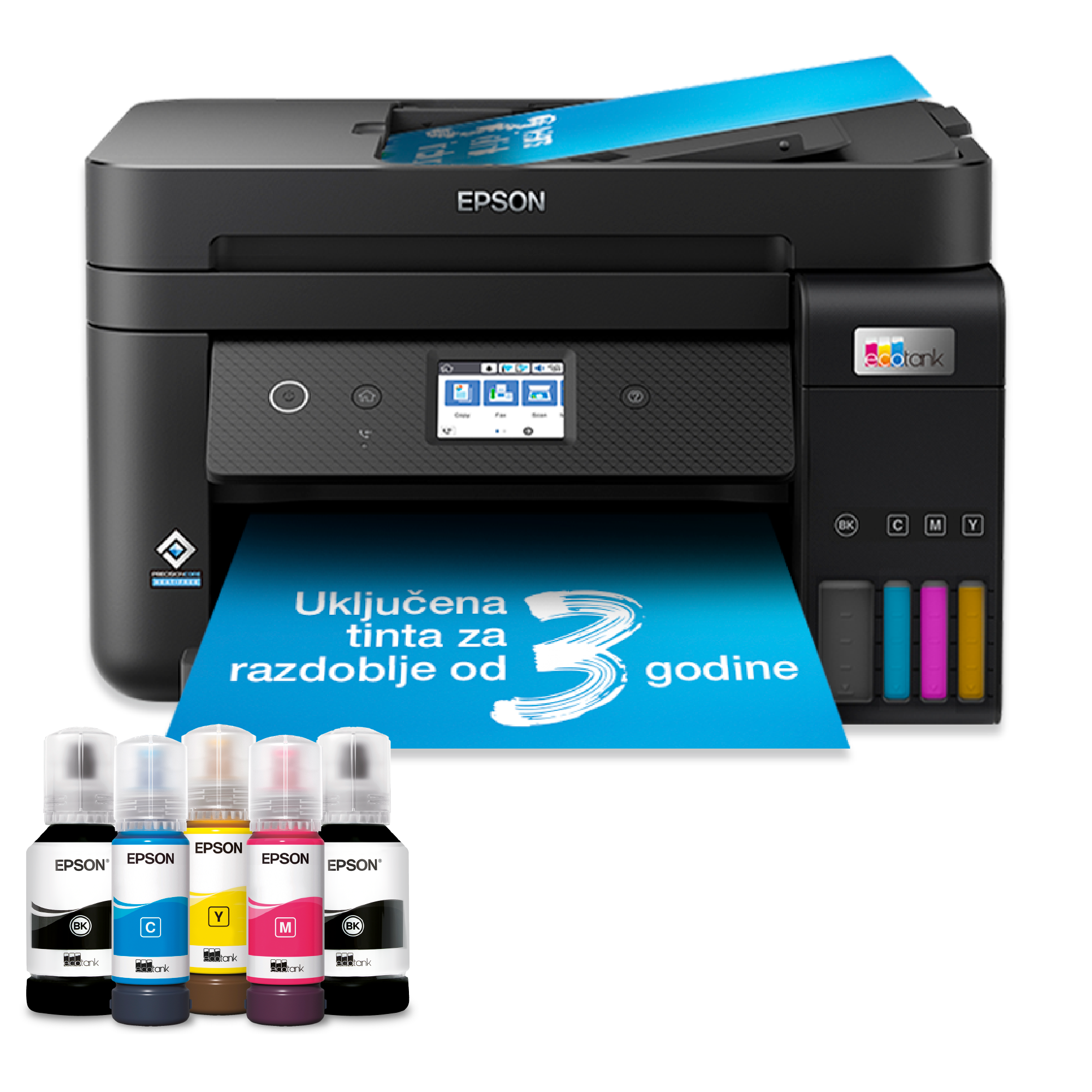 Višenamjenski Wi-Fi pisač EcoTank L6290 za format A4, sa spremnikom za tintu, uključeno do 3 godine tinte
