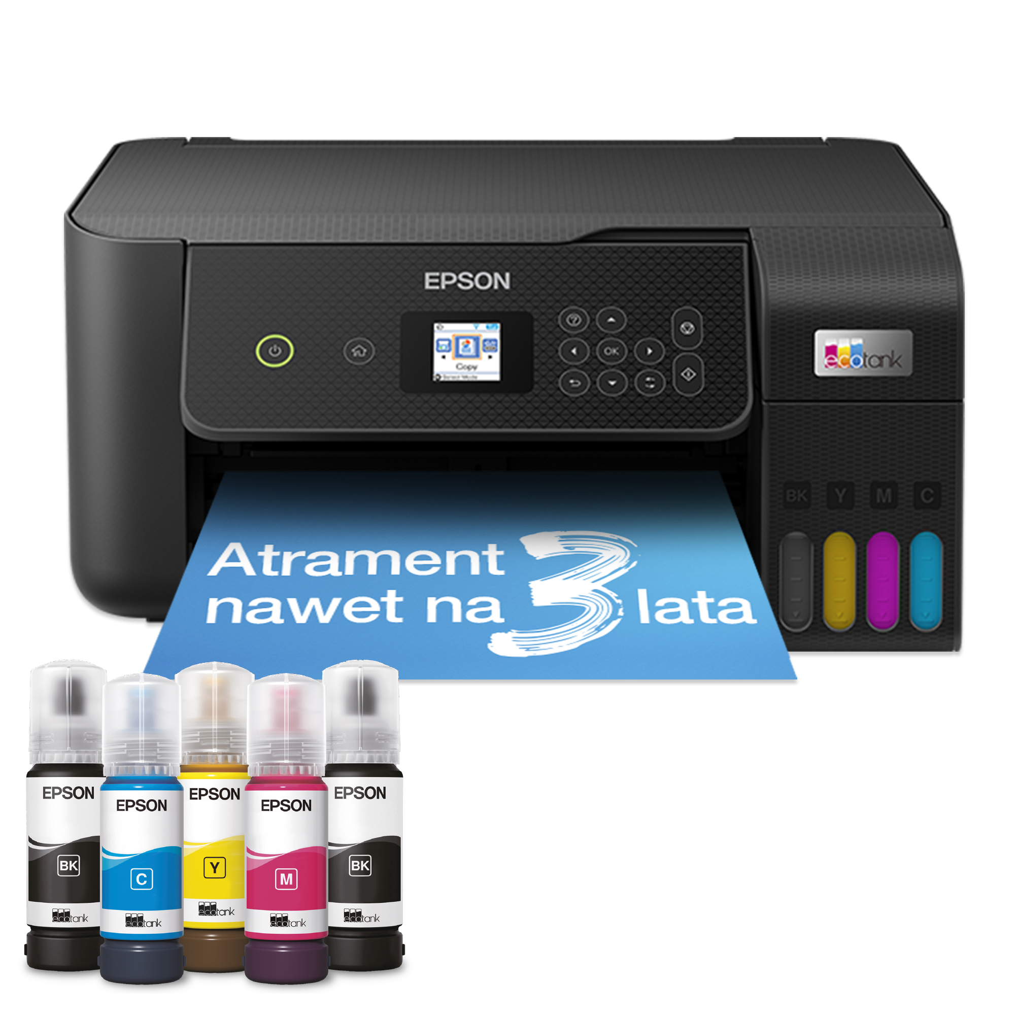 Wielofunkcyjna drukarka A4 EcoTank L3260 z Wi-Fi i pojemnikami na atrament w zestawie z zapasem butelek oraz atramentem nawet do 3 lat[g2][/g2]