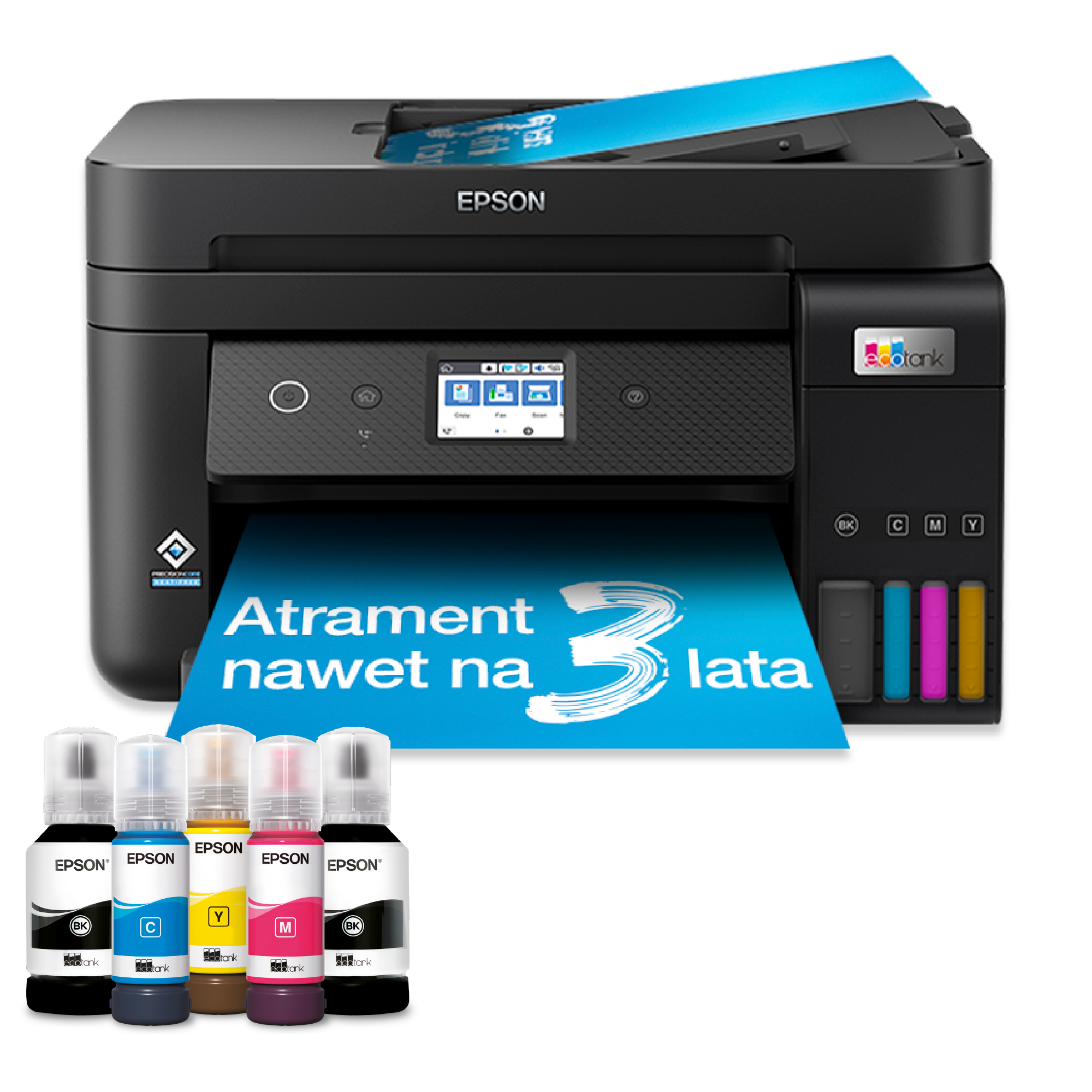 Epson LPC4K9K　LPC4K9Y　LPC4K9C　LPC4K9M Wielofunkcyjna drukarka A4 EcoTank L6290 z Wi-Fi i