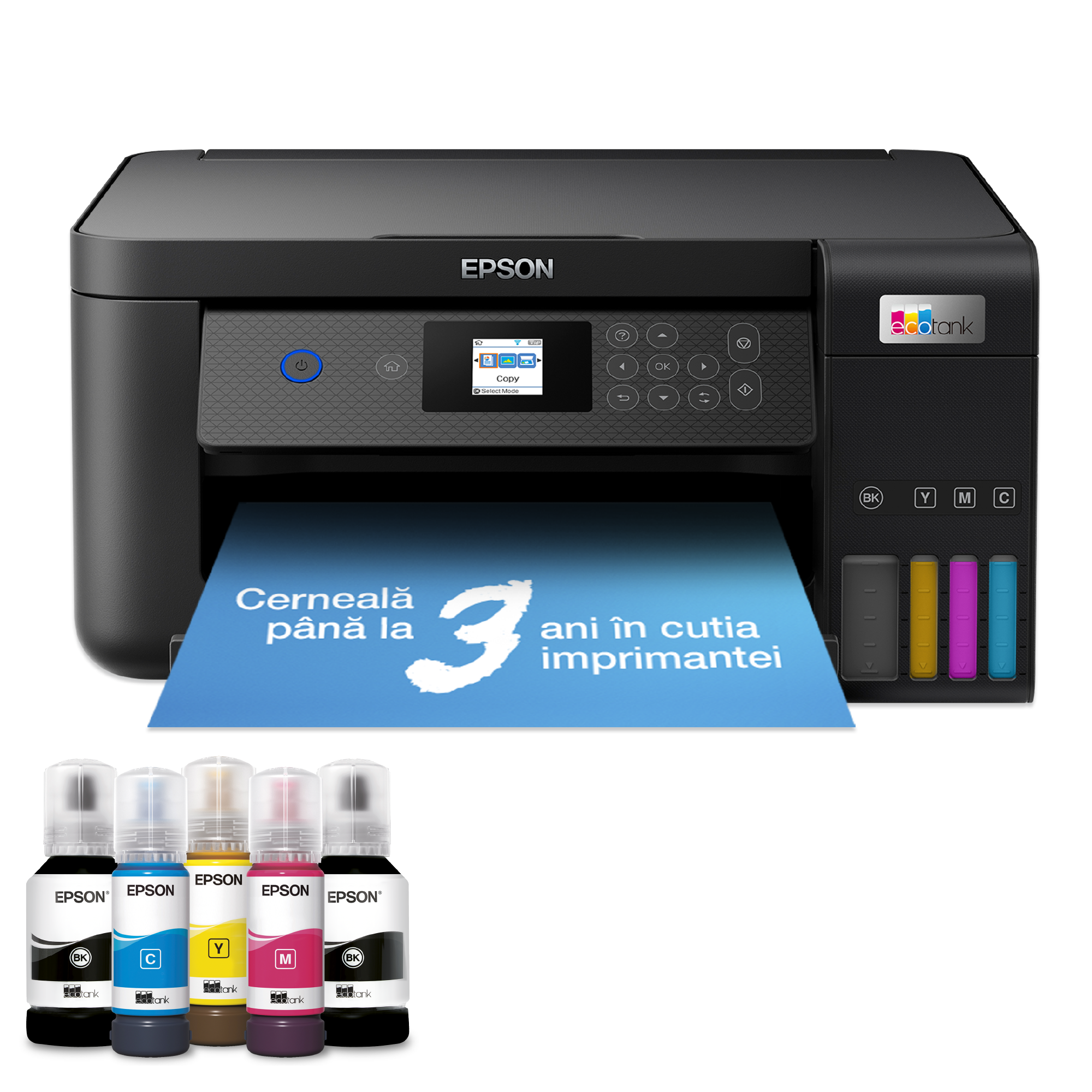 Multifuncțional A4 Wi-Fi EcoTank L4260 cu rezervor de cerneală și cerneală pentru utilizare timp de până la 3 ani inclusă în cutie