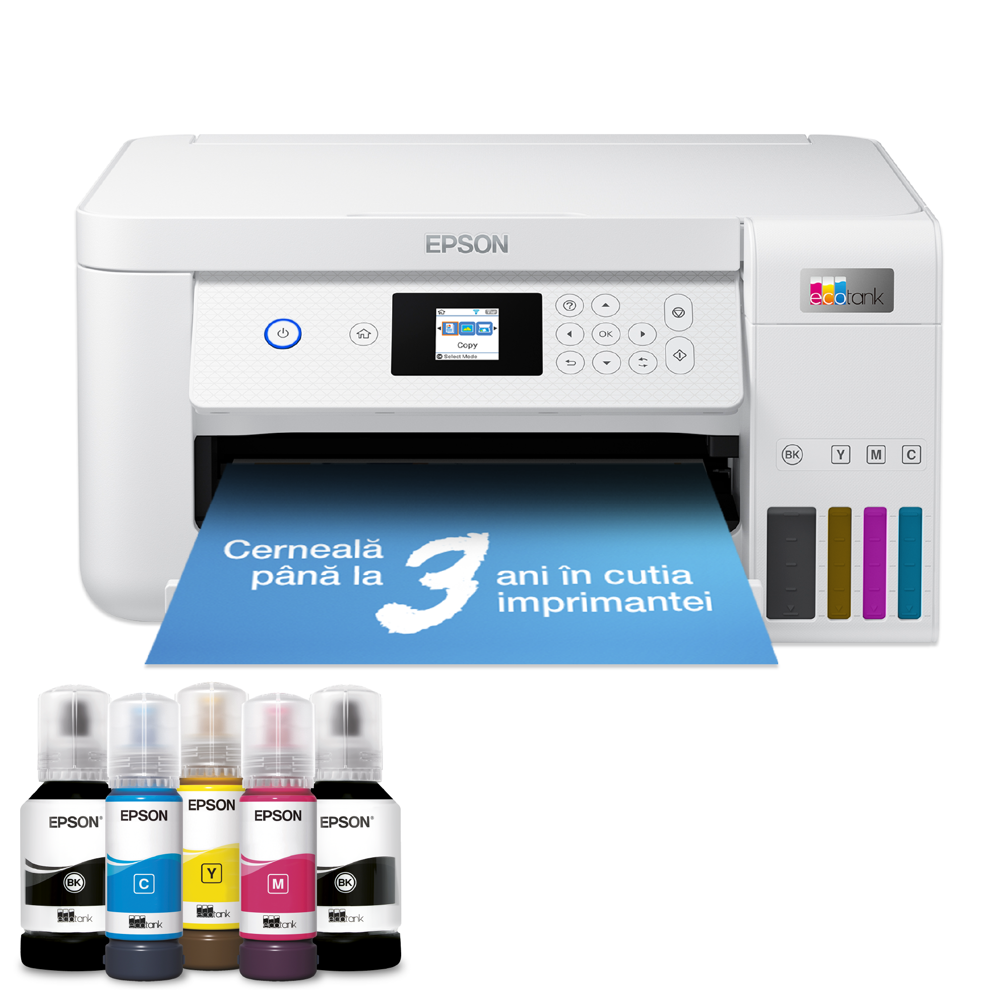 Multifuncțional A4 Wi-Fi EcoTank L4266 cu rezervor de cerneală și cerneală pentru utilizare timp de până la 3 ani inclusă în cutie