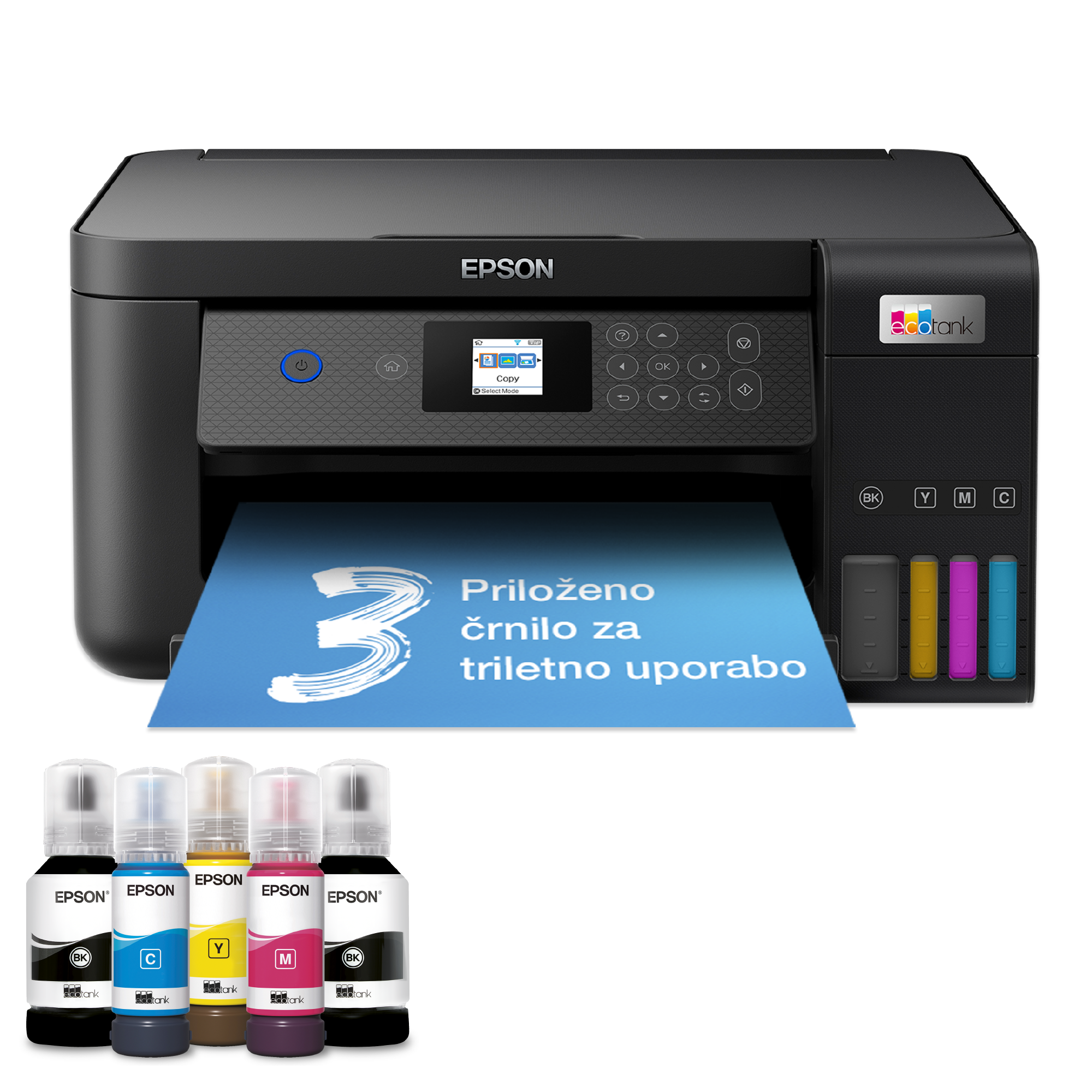 Večnamenski tiskalnik A4 EcoTank L4260 s povezljivostjo Wi-Fi in sistemom posod s črnilom, z vključenim črnilom za do 3 leta