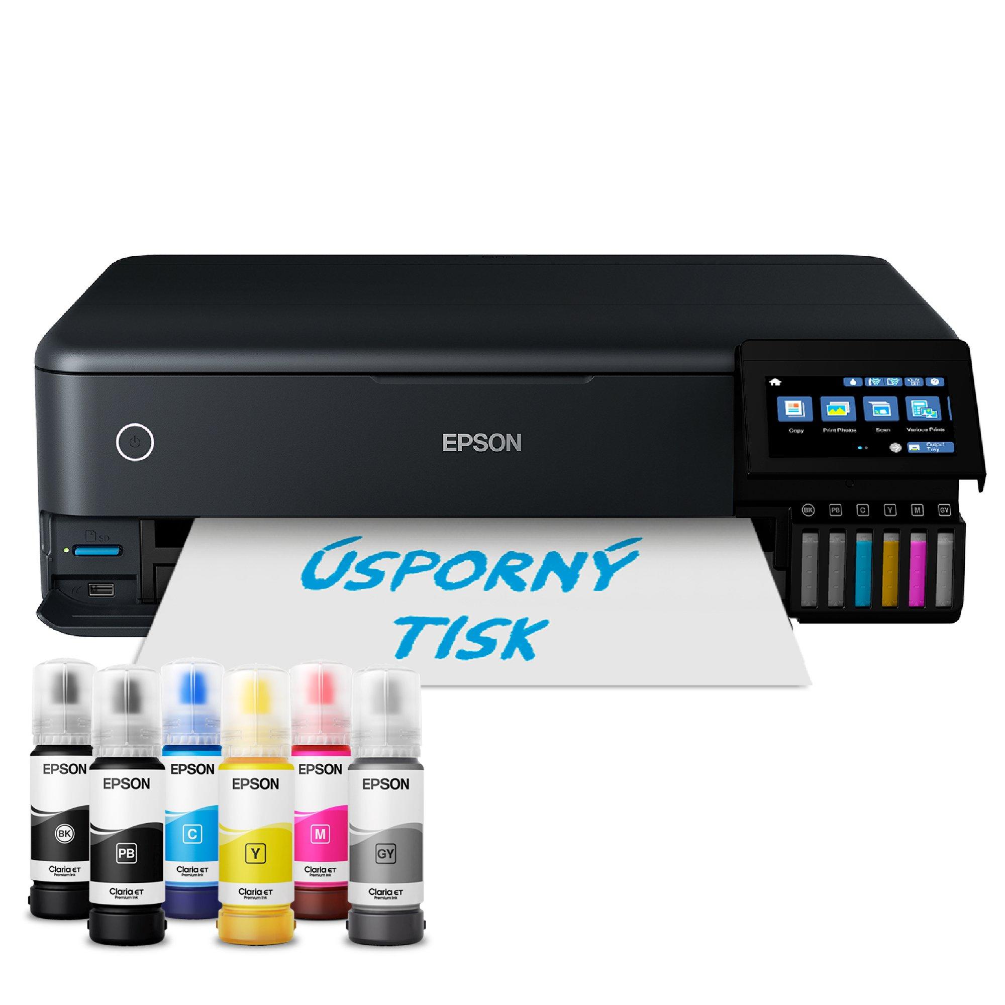 Fototiskárna EcoTank L8180 pro formát A3+ s inkoustovými nádržkami a připojením přes Wi-Fi