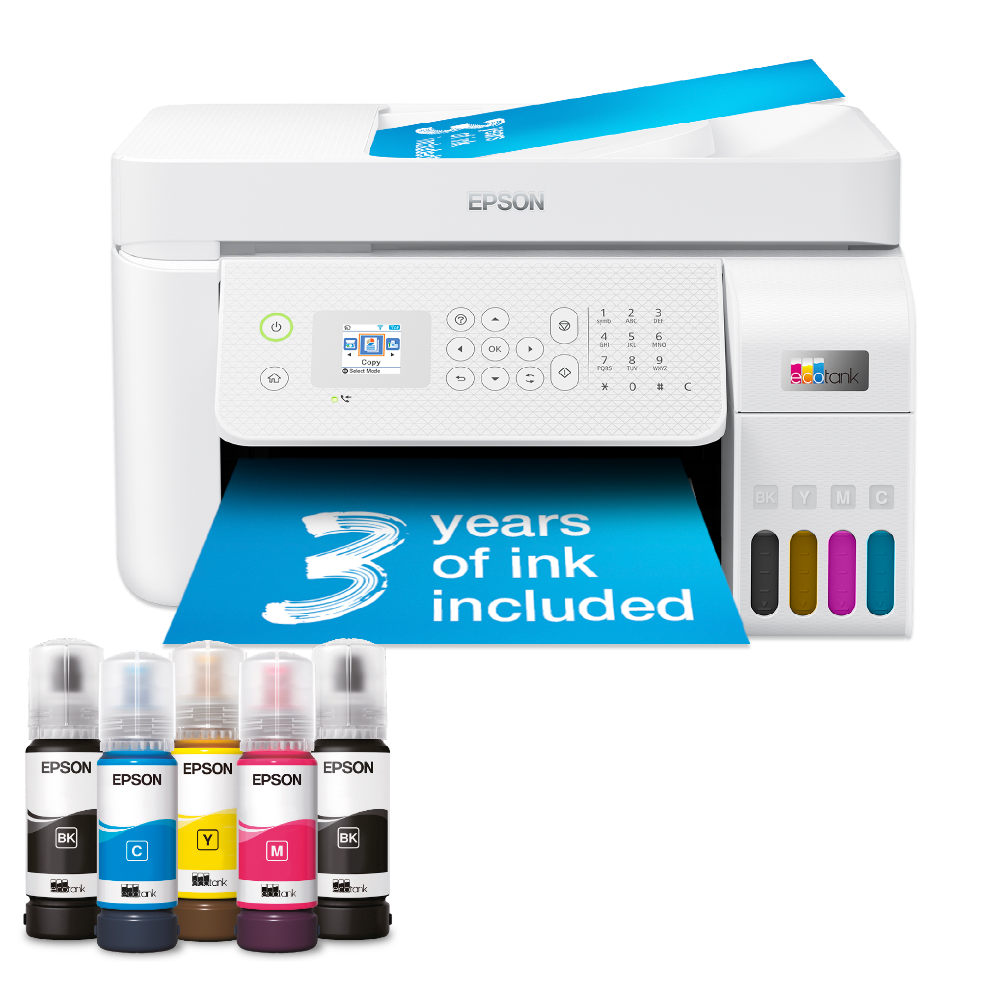 EcoTank L5296 Multifunction Wi-Fi Ink Tank A4 Printer, With Up To