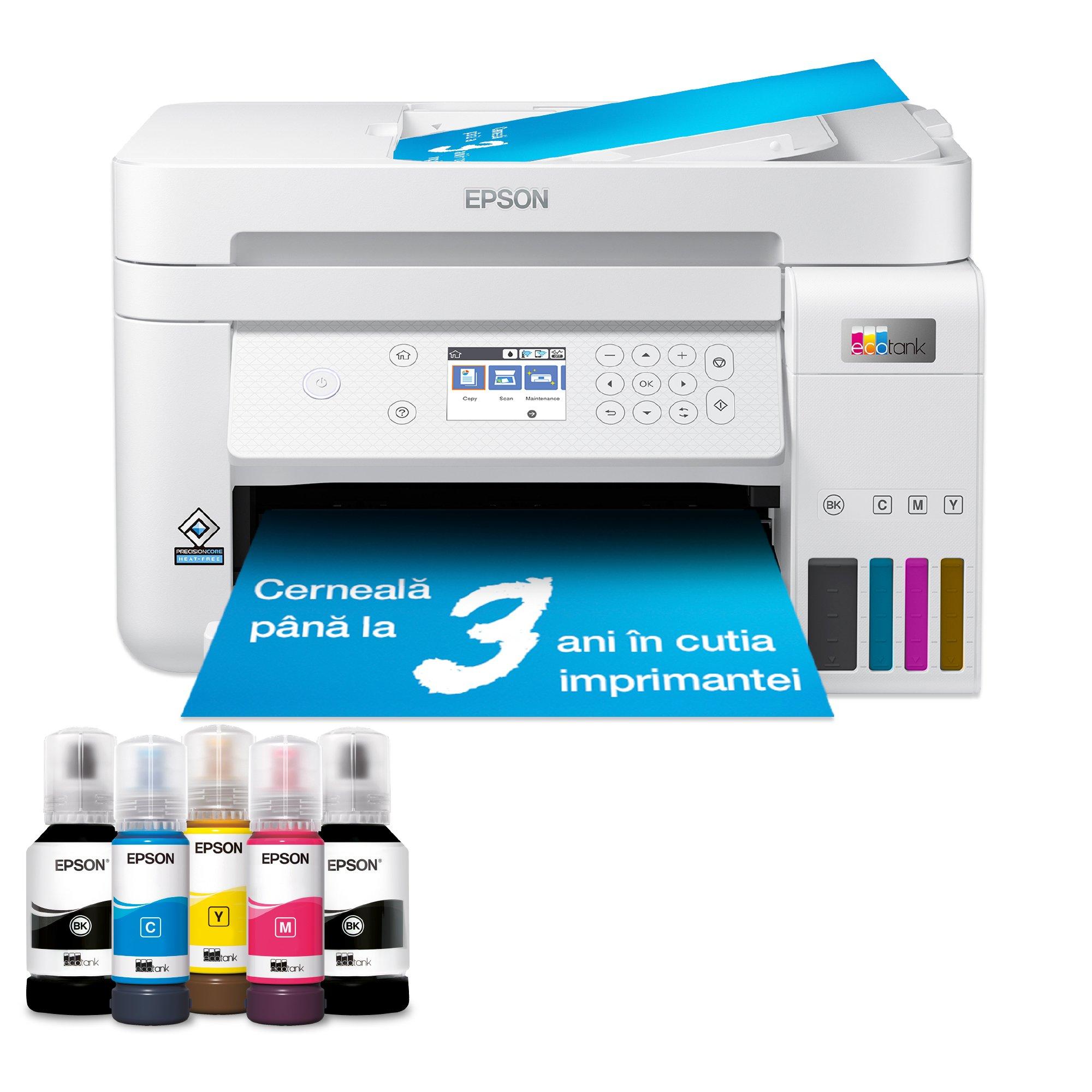 EPSON Corei7 メモリ8GB SSD256GB Webカメラ DVD Multifuncțional EcoTank L6276 A4, Wi-Fi, cu rezervor de cerneală