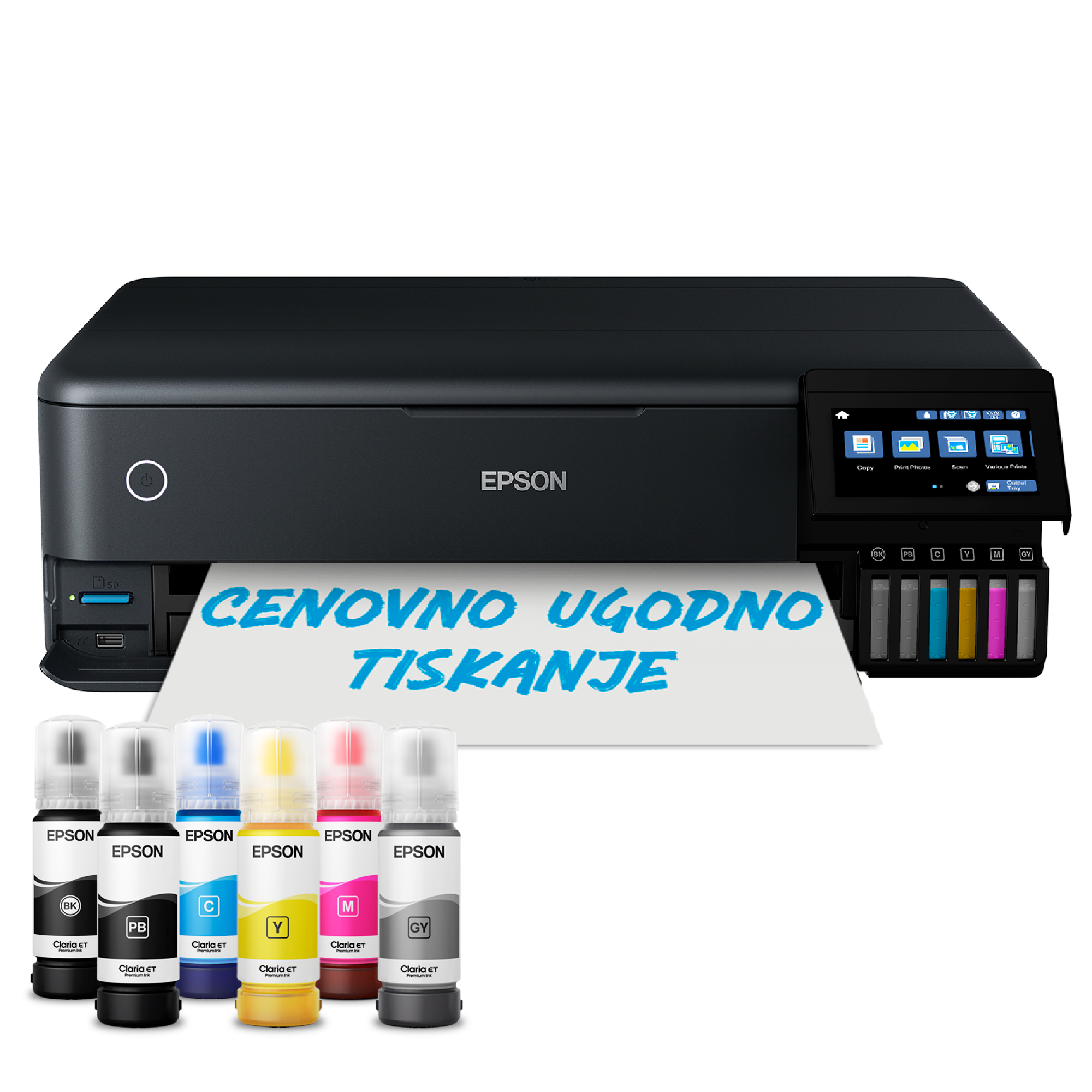 Tiskalnik fotografij A3+ EcoTank L8180 s posodo s črnilom in povezljivostjo Wi-Fi