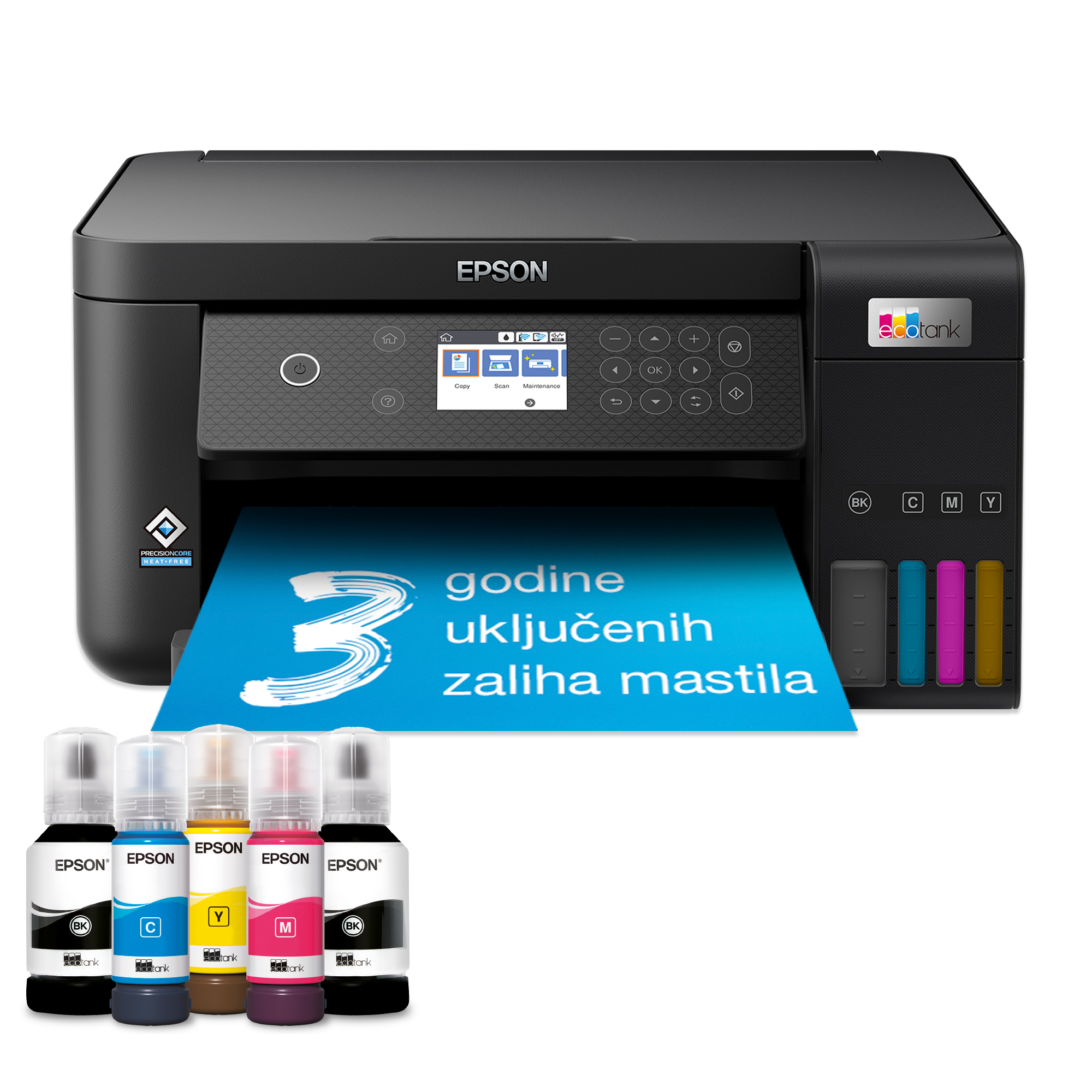 Multifunkcionalni štampač EcoTank L6260 sa rezervoarom za mastilo, Wi-Fi vezom i mastilom dovoljnim za do 3 godine rada